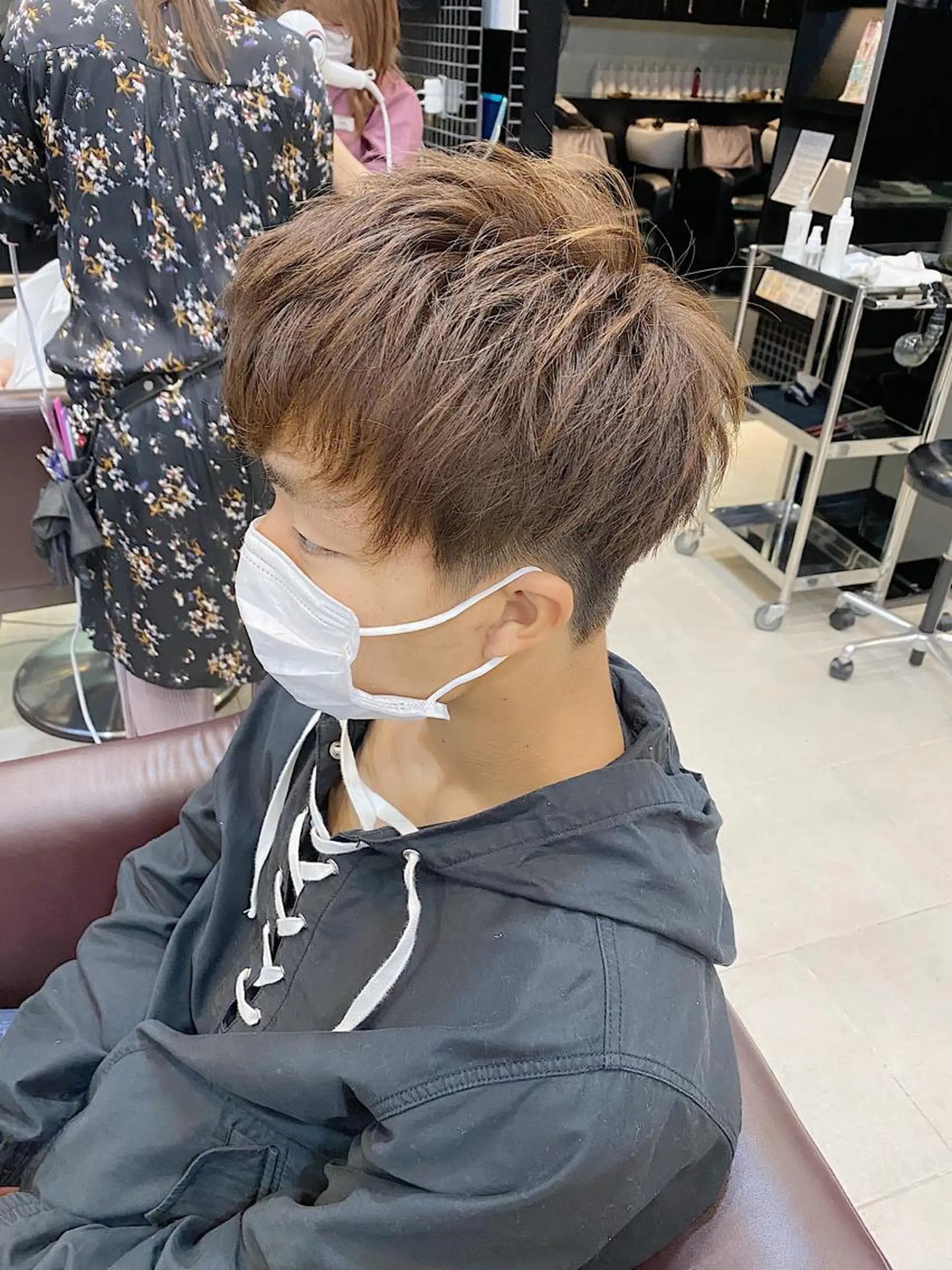 ショート カラー パーマ ヘアアレンジ メンズ 坂尻 嘉珠也のヘアスタイル