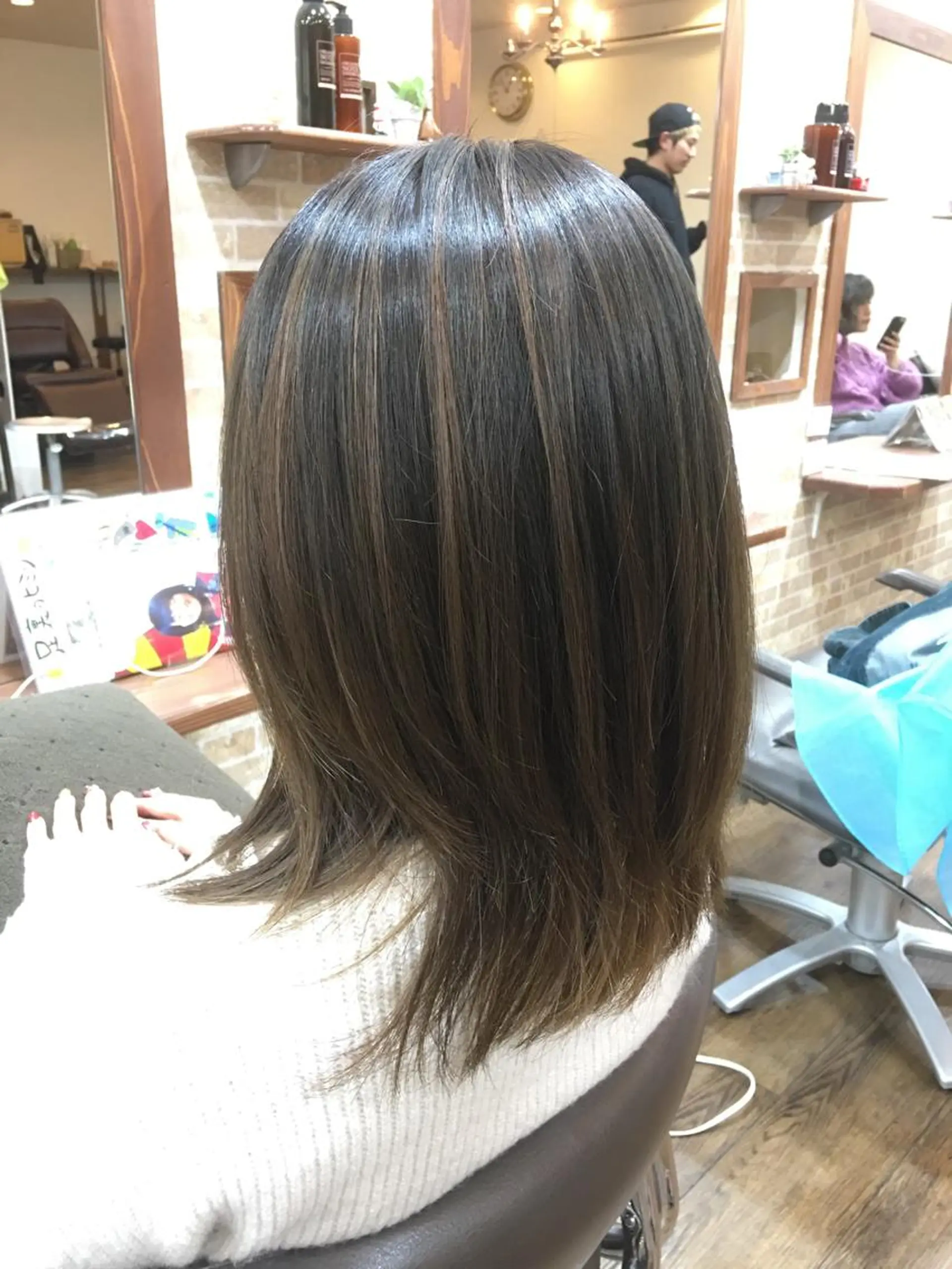 ミディアム カラー 藤井 一輝のヘアスタイル