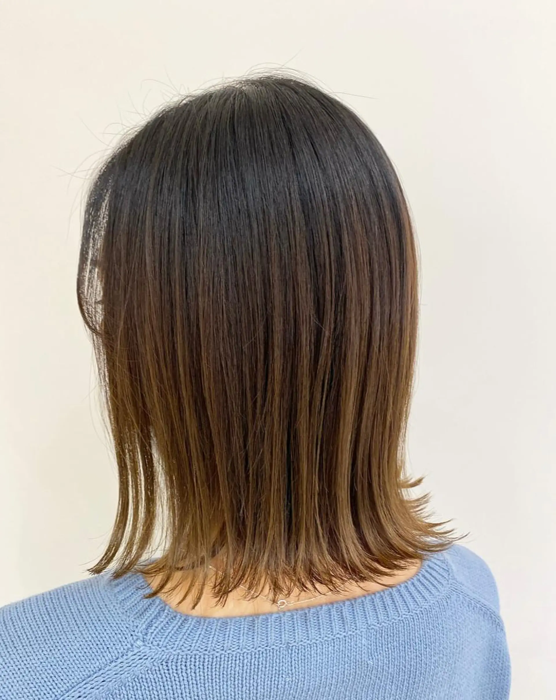 ミディアム カラー ヘアアレンジ 酸性縮毛矯正で作る 艶髪/渡邊祐子のヘアスタイル
