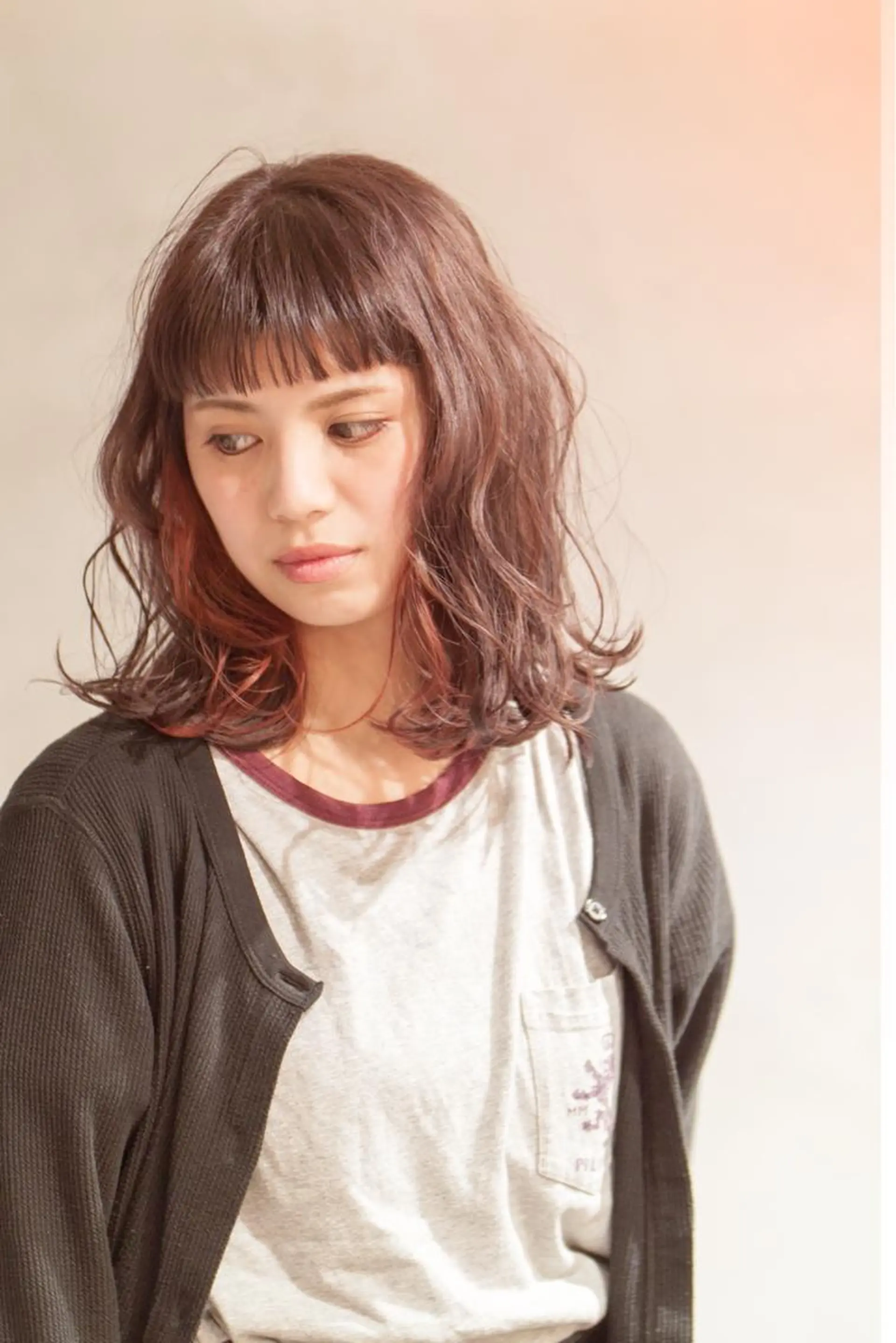 ミディアム カラー ヘアアレンジ ヘアカラー トリートメント 🍎吉川浩生 トップスタイリストのヘアスタイル