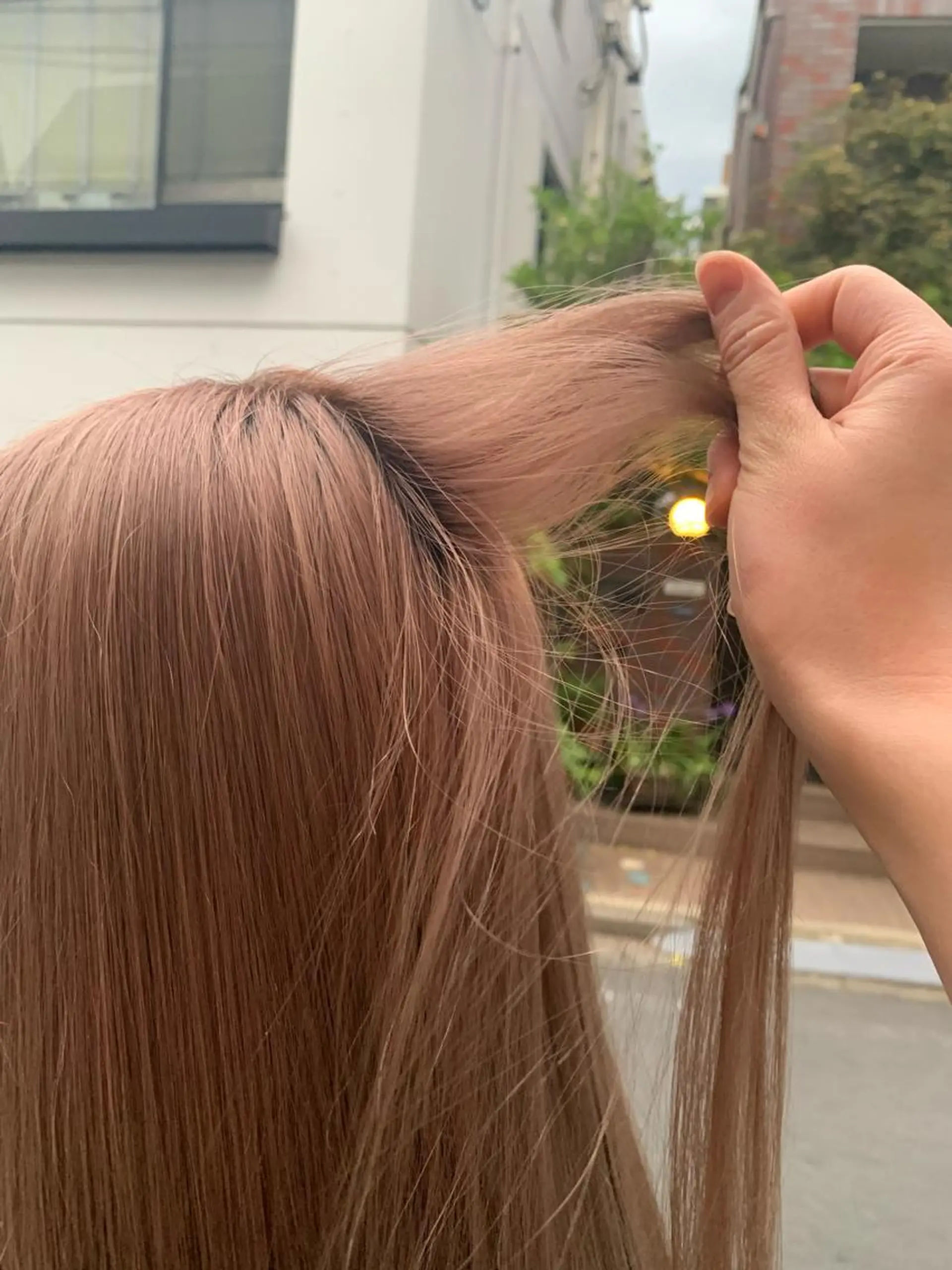 セミロング カラー ベージュカラー ハイトーンカラー ピンクカラー ピンクベージュ 似合わせカラー🫶 小川千波のヘアスタイル