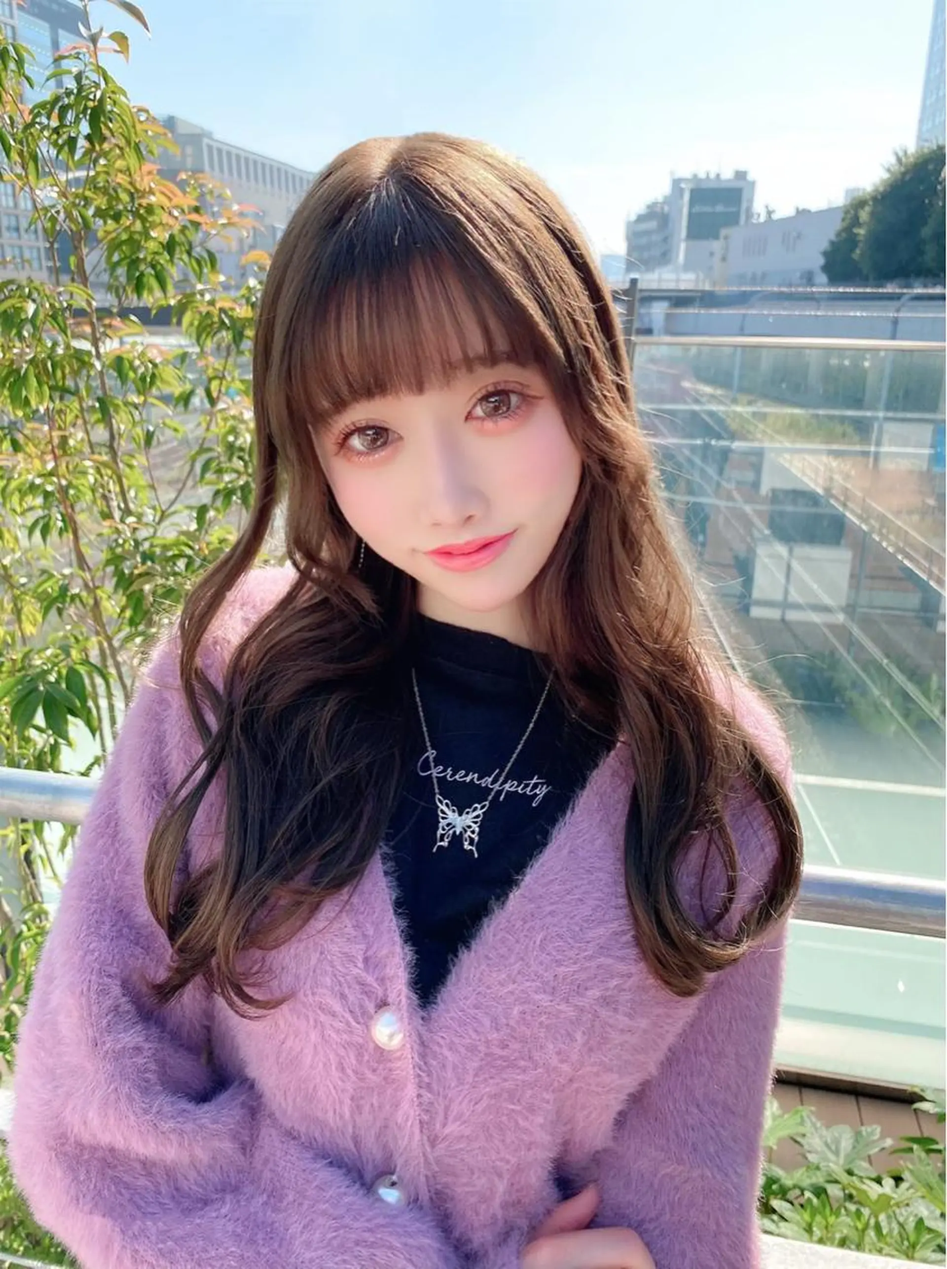 セミロング カラー ヘアアレンジ 顔周りカット/髪質改 善/新宿/畑中稔里のヘアスタイル