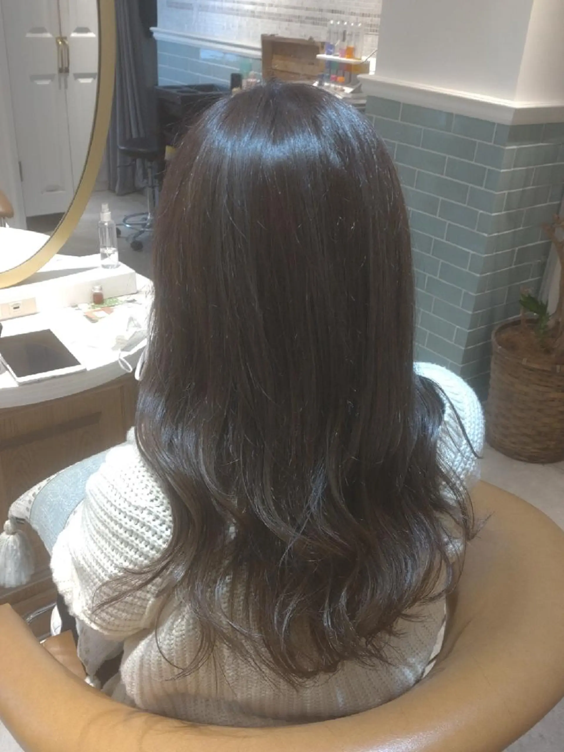 セミロング ヘアカラー トリートメント 縮毛矯正/レイヤー 💎やまもとちひろのヘアスタイル