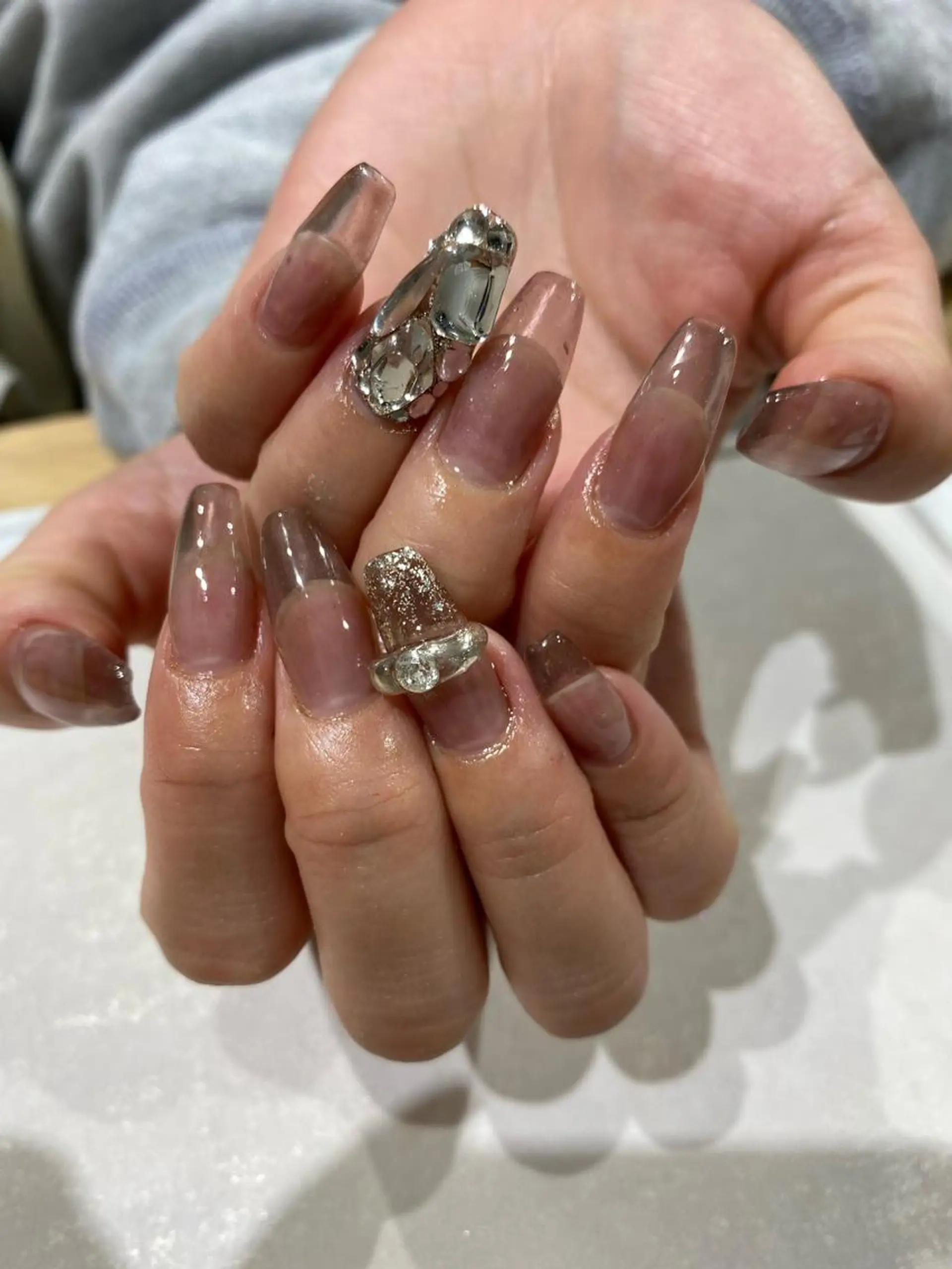 セミロング ハンドネイル Nail R💫 naoのネイルデザイン