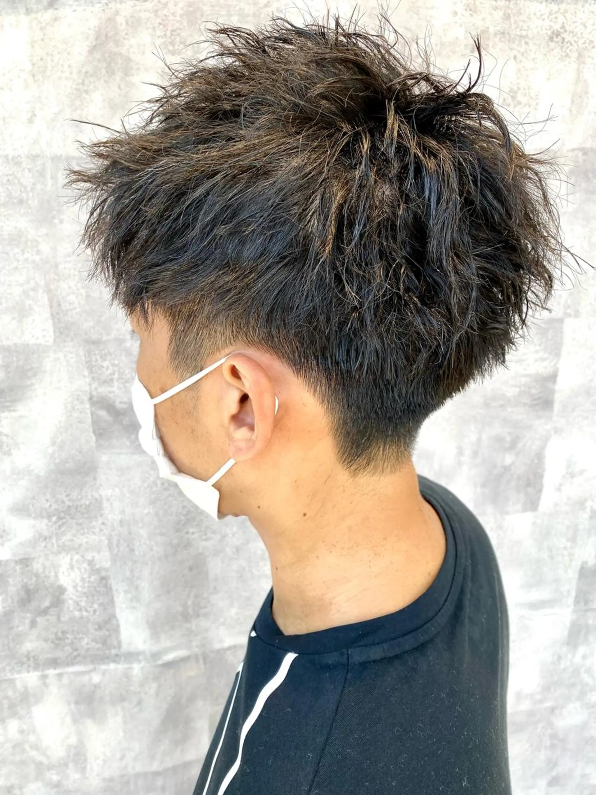 ショート パーマ メンズ カット パーマ 🔸縮毛矯正/髪質 改善カラー石崎🔸のヘアスタイル