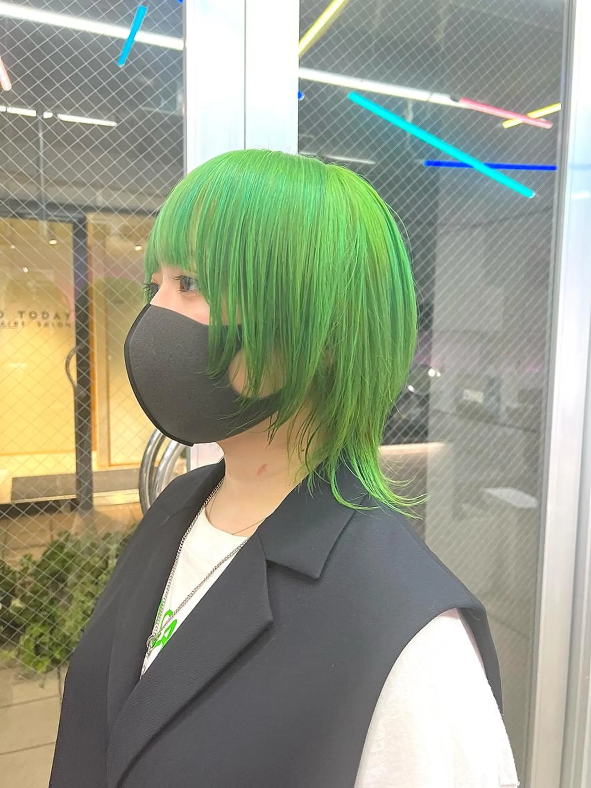 ミディアム カラー ヘアアレンジ 縮毛矯正 トリートメント 🐺ウルフの神🐺 /カラー/けいすけのヘアスタイル