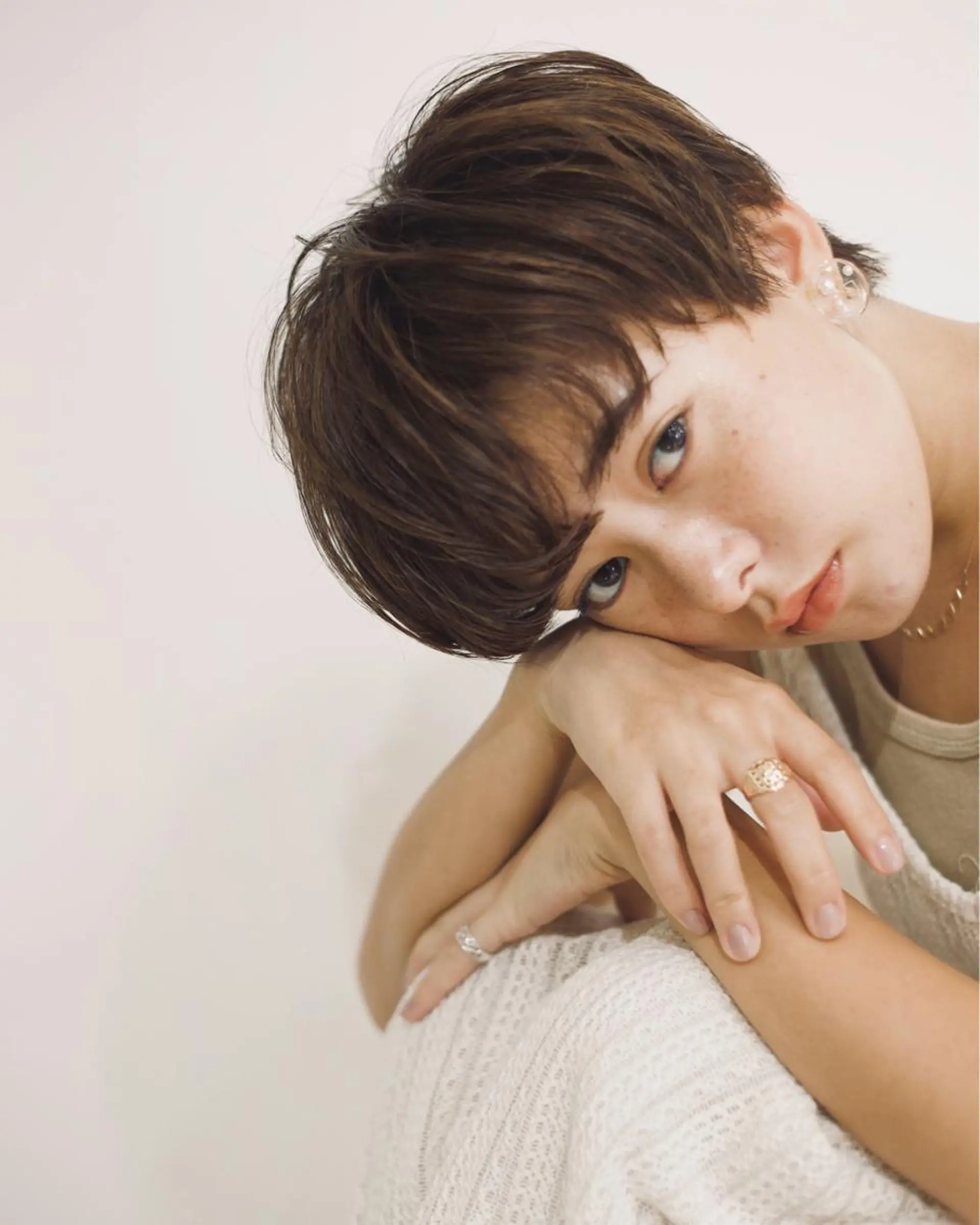 ショート くびれヘア ショートヘア 髪質改善/縮毛矯正/ 艶カラー/内山翔太のヘアスタイル