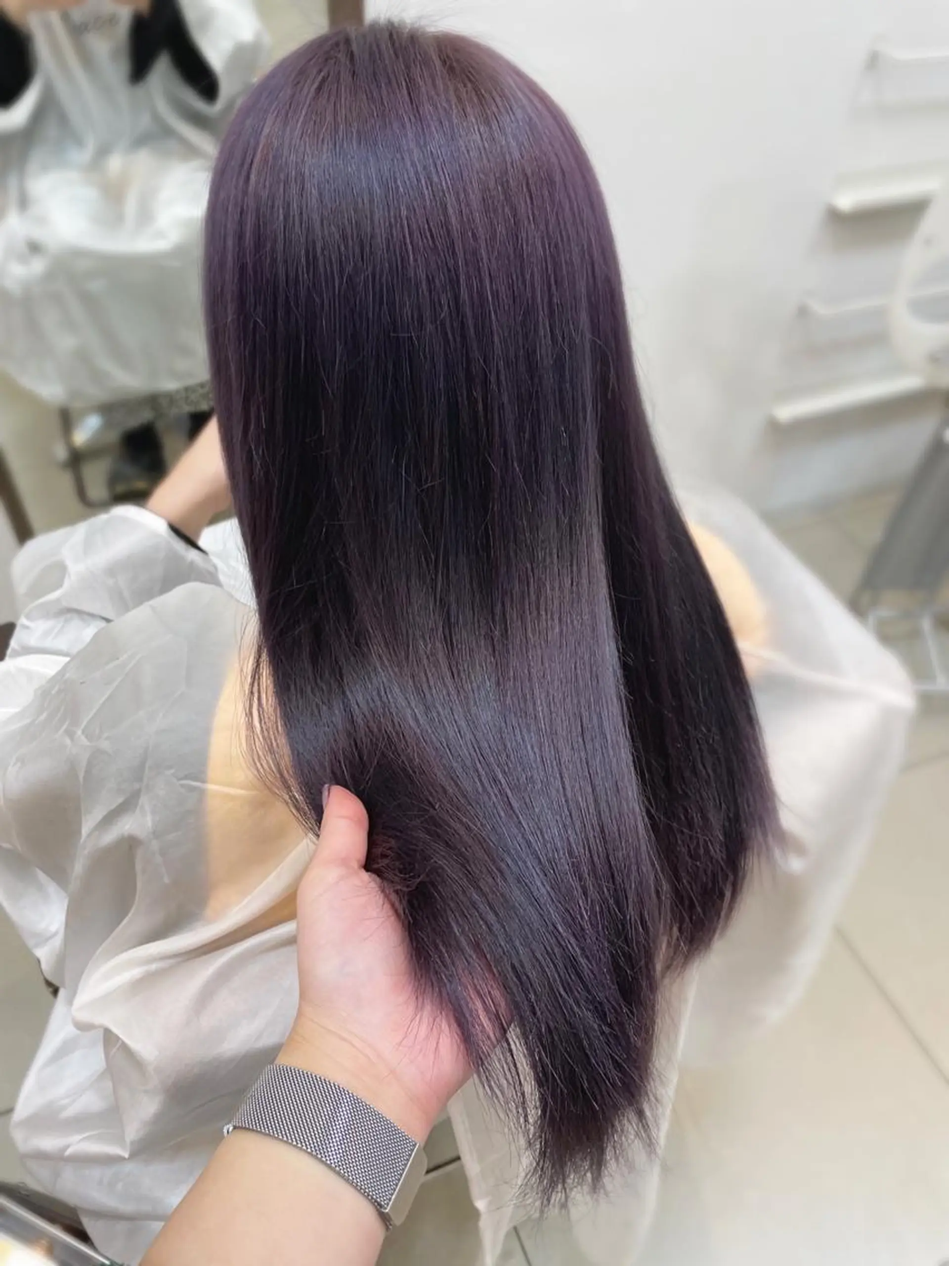 ロング カラー パープルカラー SOYON なんば店所属・水島 真彩のヘアスタイル