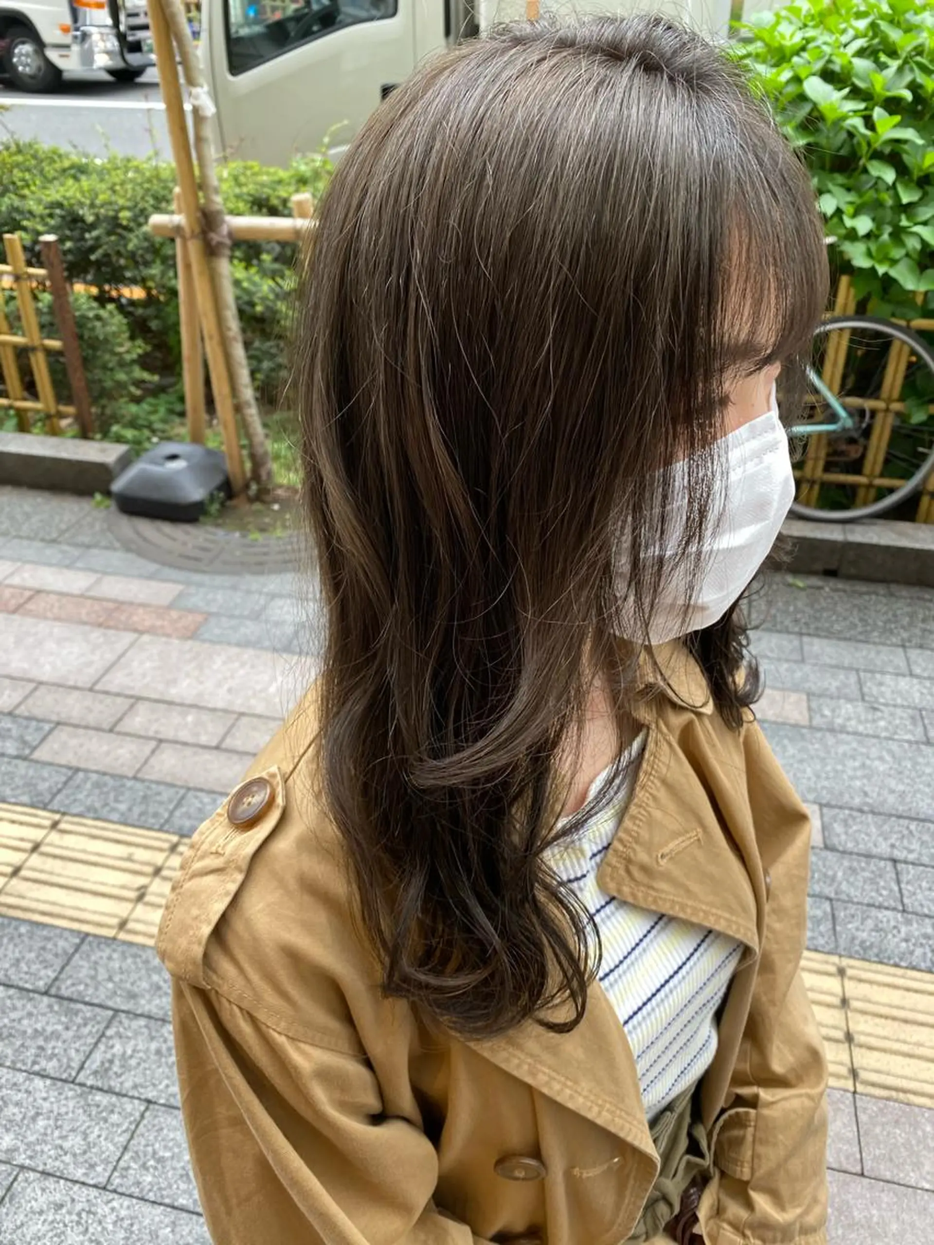 セミロング カラー ベージュカラー モカベージュ Kou所属・💜髪質改善美髪💜 星野清光のヘアスタイル