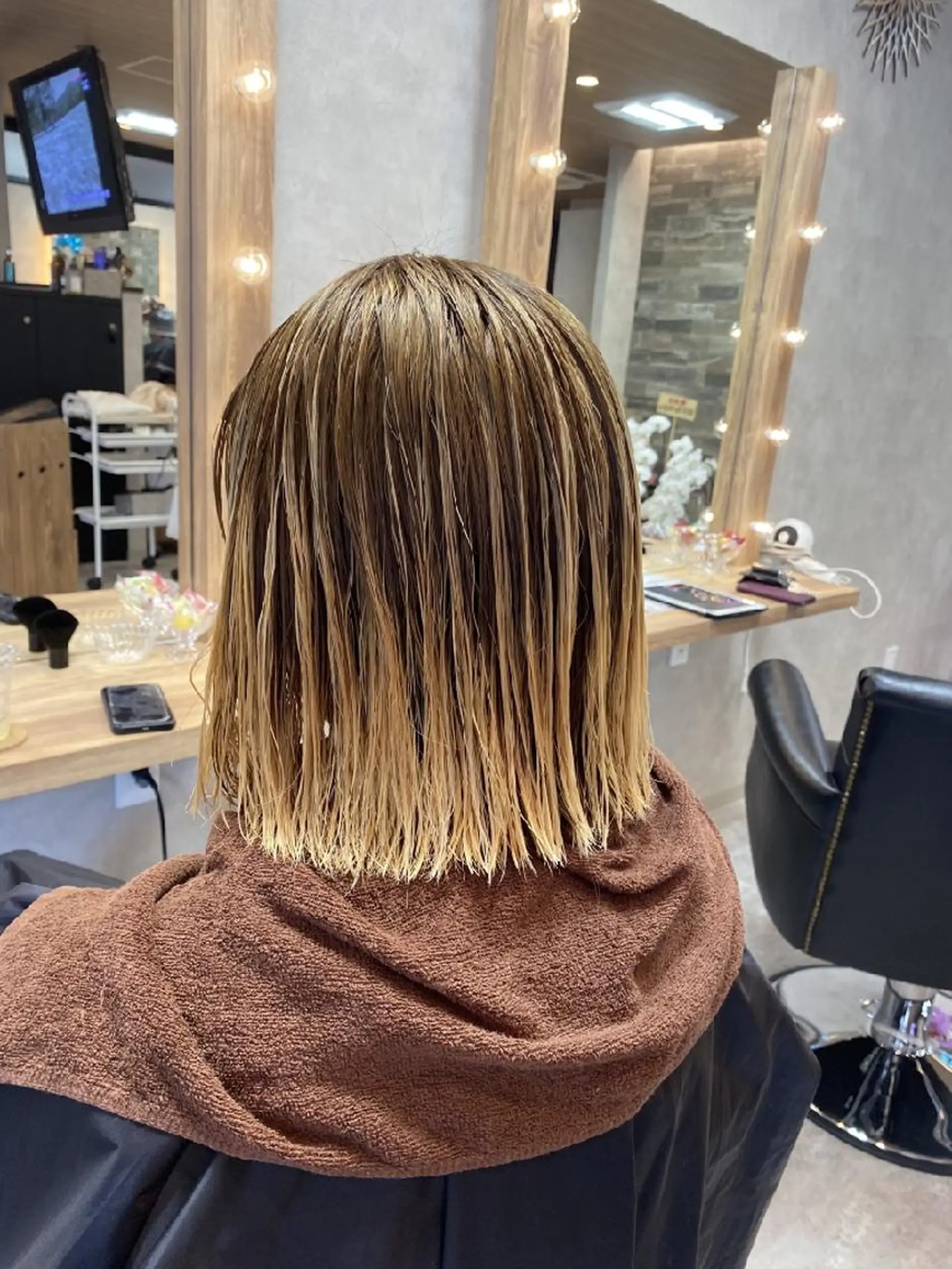 ミディアム カラー ヘアカラー トリートメント RIENS♡xrea 山本優舞のヘアスタイル