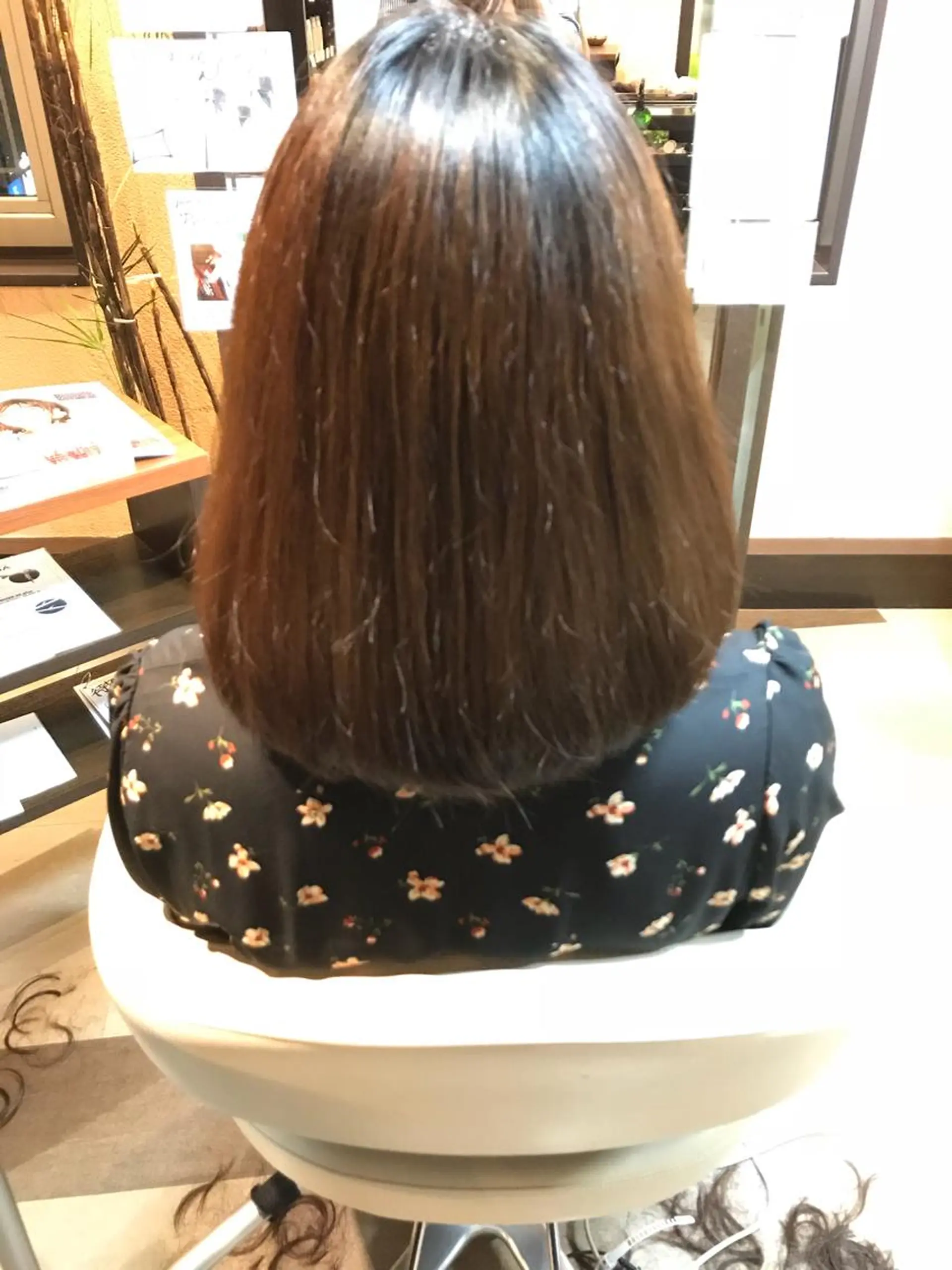 ミディアム ❣️ふんわりレイヤー 艶髪縮毛矯正❣️金山のヘアスタイル