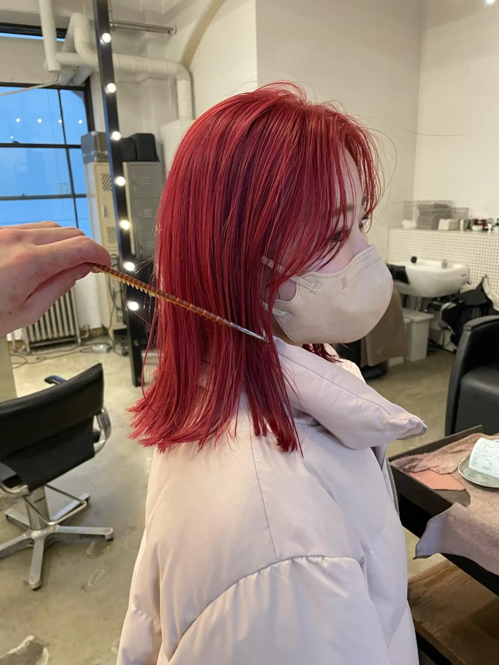 ミディアム 顔周りカット 細山田 りゅうせいのヘアスタイル