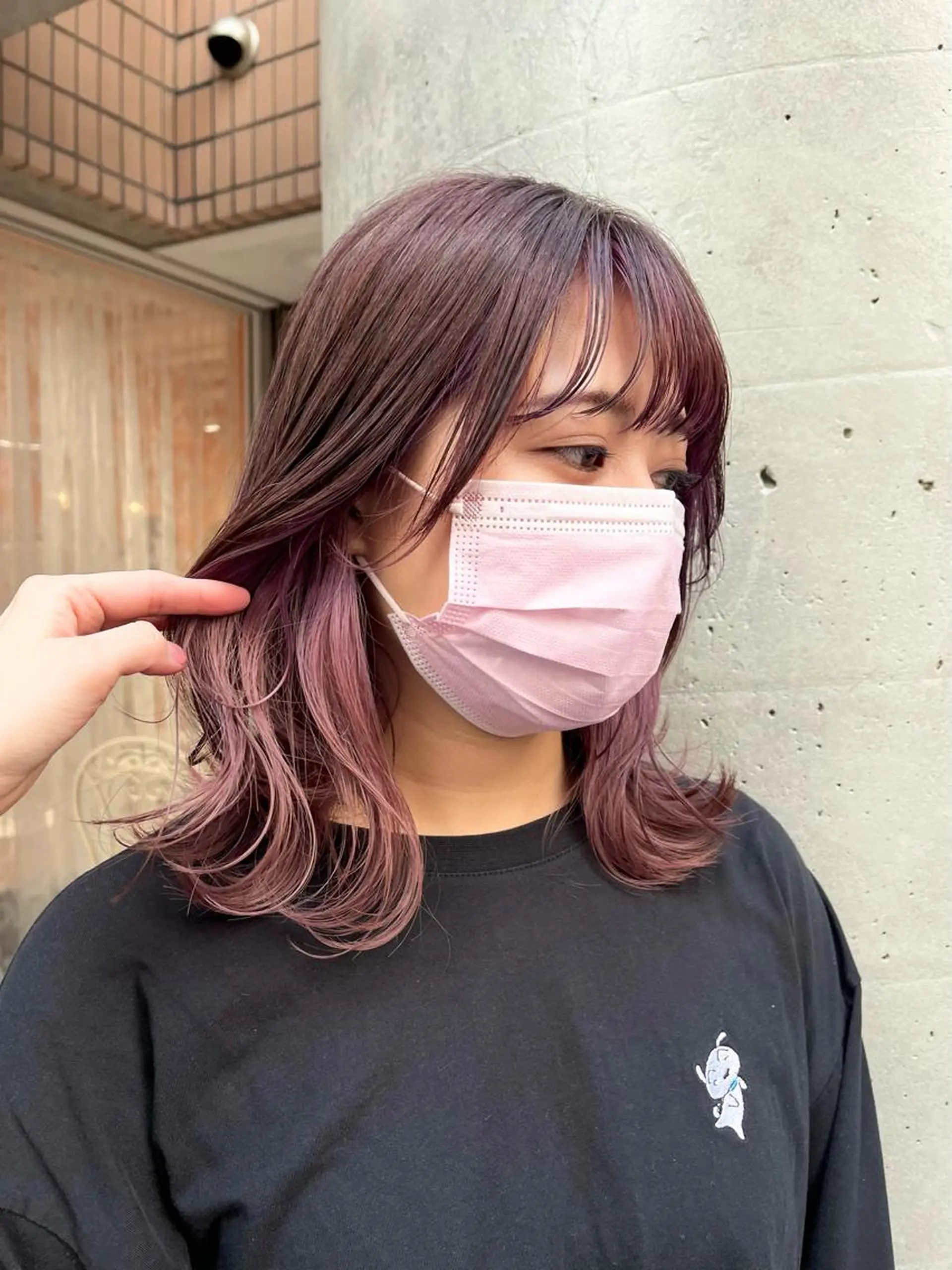 ミディアム カラー インナーカラー ラベンダーカラー ラベンダーピンク ピンクカラー カット ヘアカラー 髪質改善カラー☆ ヘアアレンジmiyuのヘアスタイル