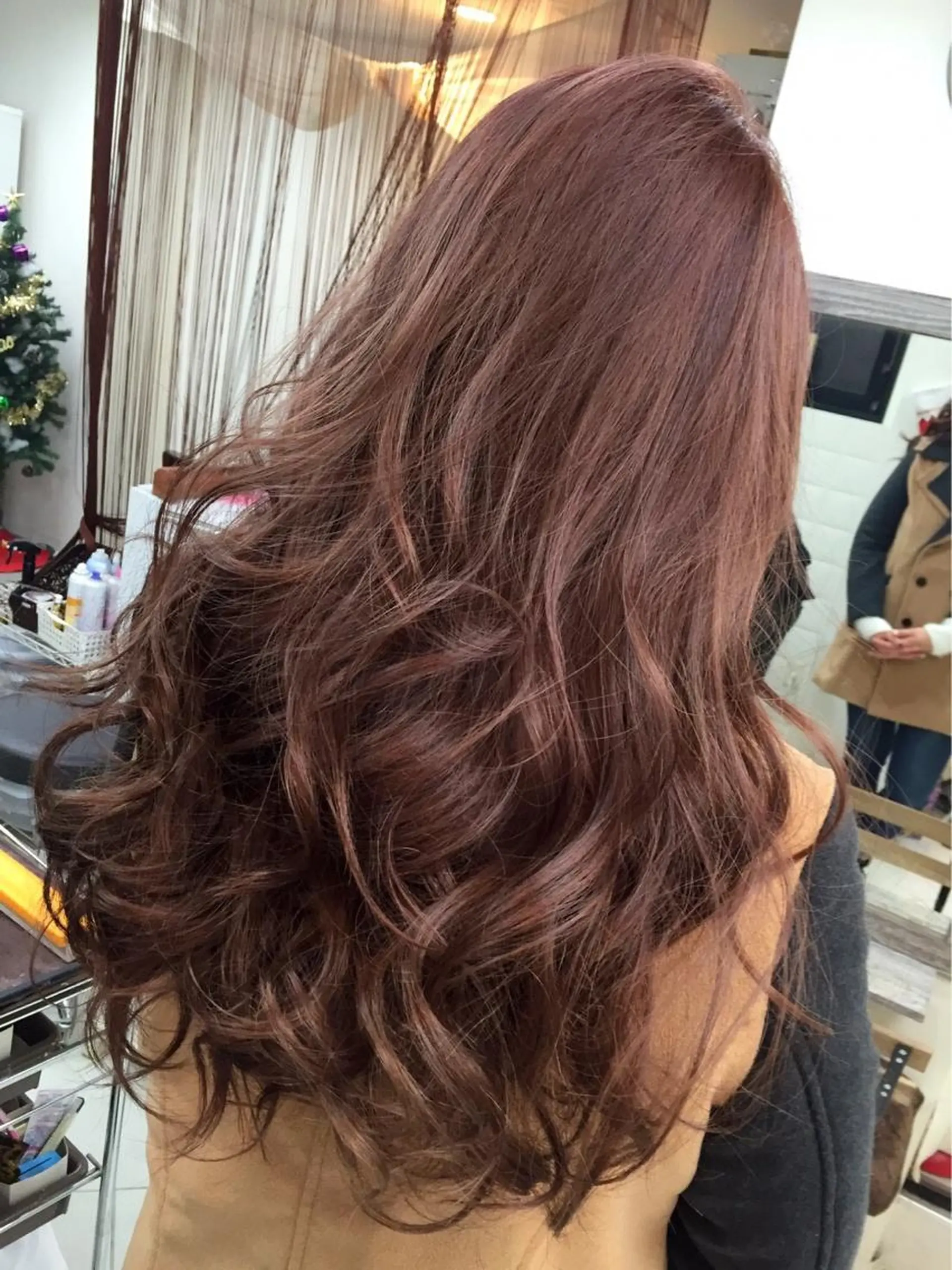 セミロング カラー ヘアアレンジ ベージュカラー ピンクカラー ピンクベージュ KEISUKE/カラ ー🐶シールエクステのヘアスタイル