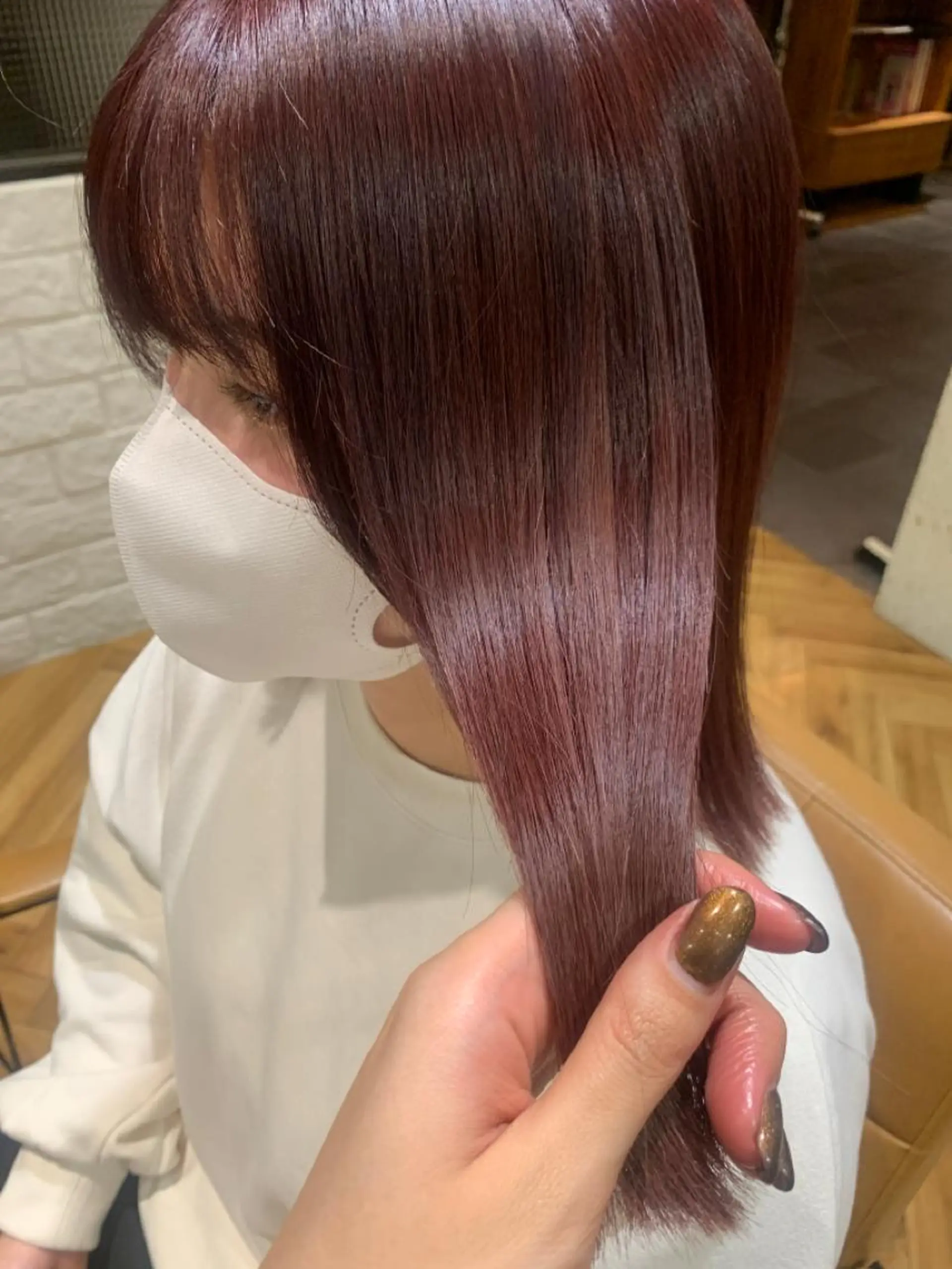 カラー カシス ピンクカラー カット ヘアカラー RIO .のヘアスタイル