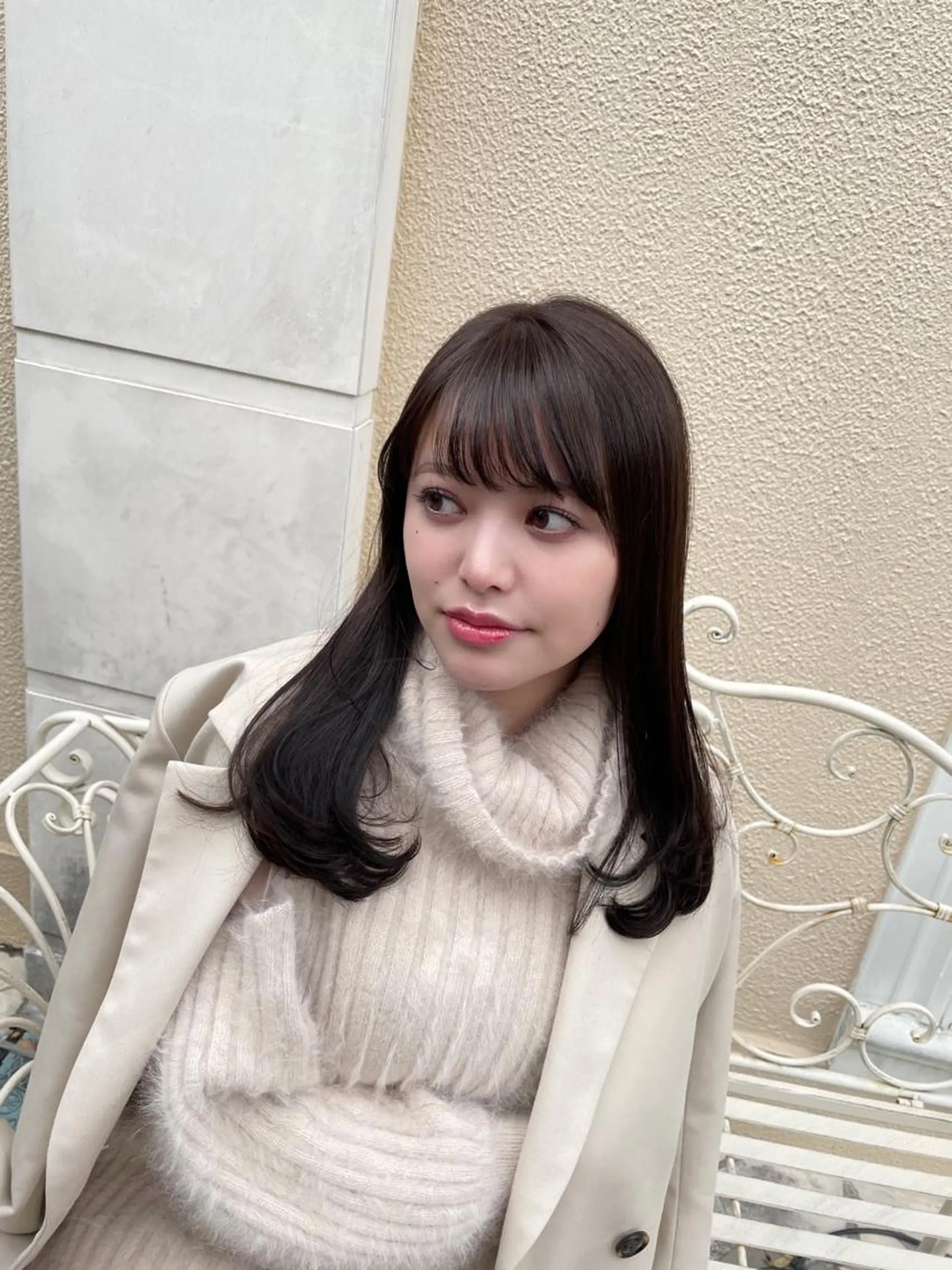 セミロング カラー カット パーマ トリートメント BEBE所属・ブリーチなし 透明感カラーKANAのヘアスタイル