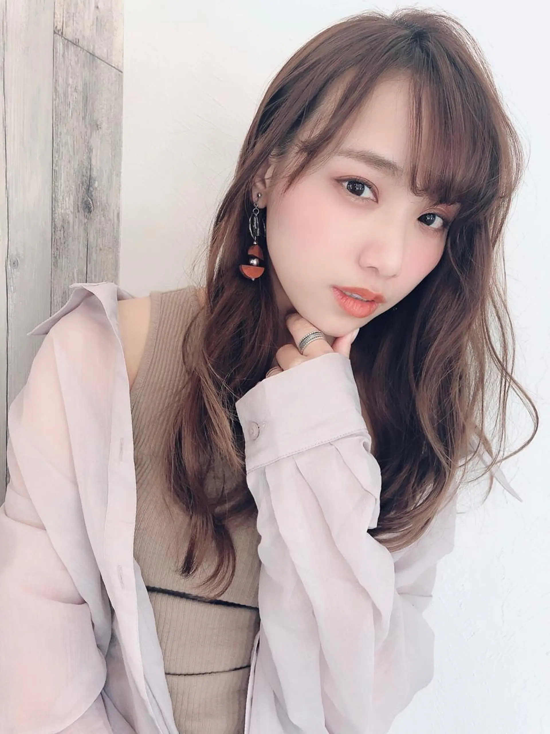 セミロング レイヤーカット 💗艶カラー💗 CECILのヘアスタイル