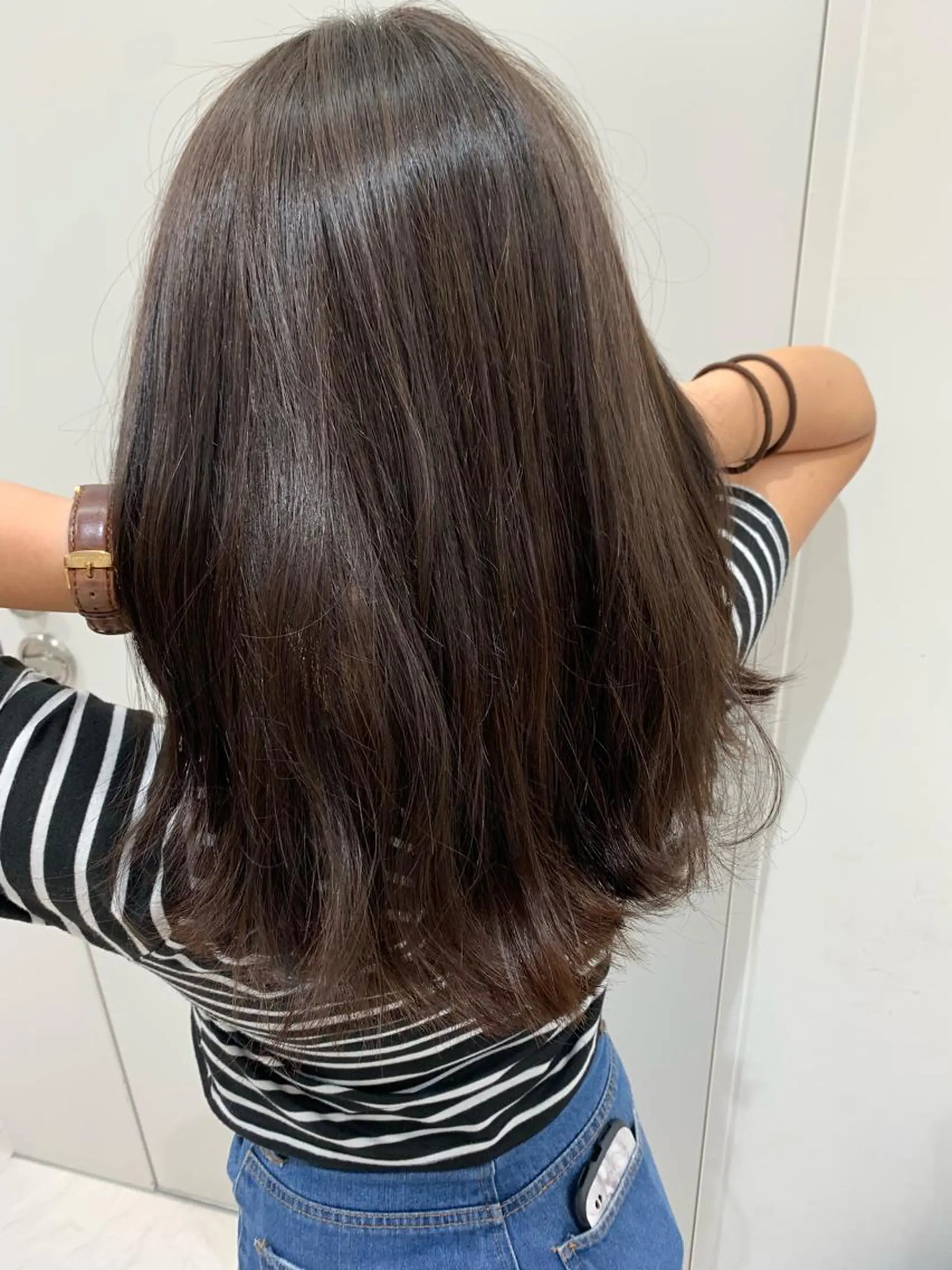 ロング カラー ベージュカラー ショコラベージュ レイヤーカット ヘアカラー トリートメント 透明感♡︎♡︎ 佐々木早苗のヘアスタイル