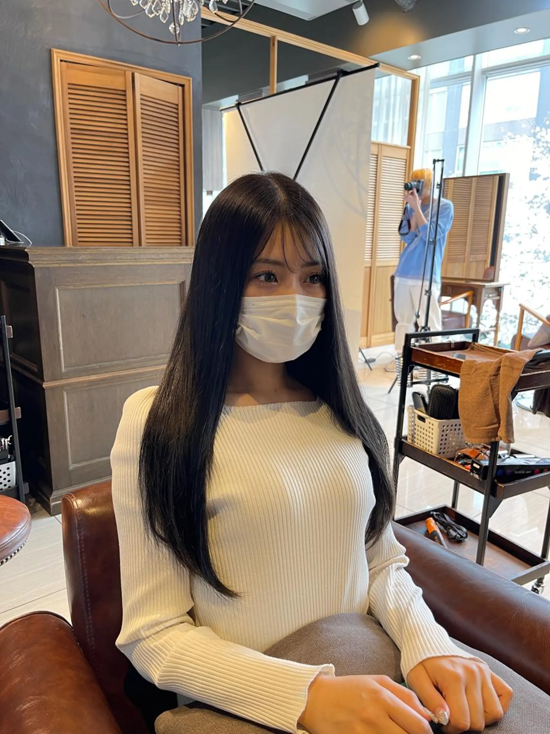 ロング 韓国風ヘア ロング 縮毛矯正 艶カラー/艶髪矯正 LOANA鈴木のヘアスタイル