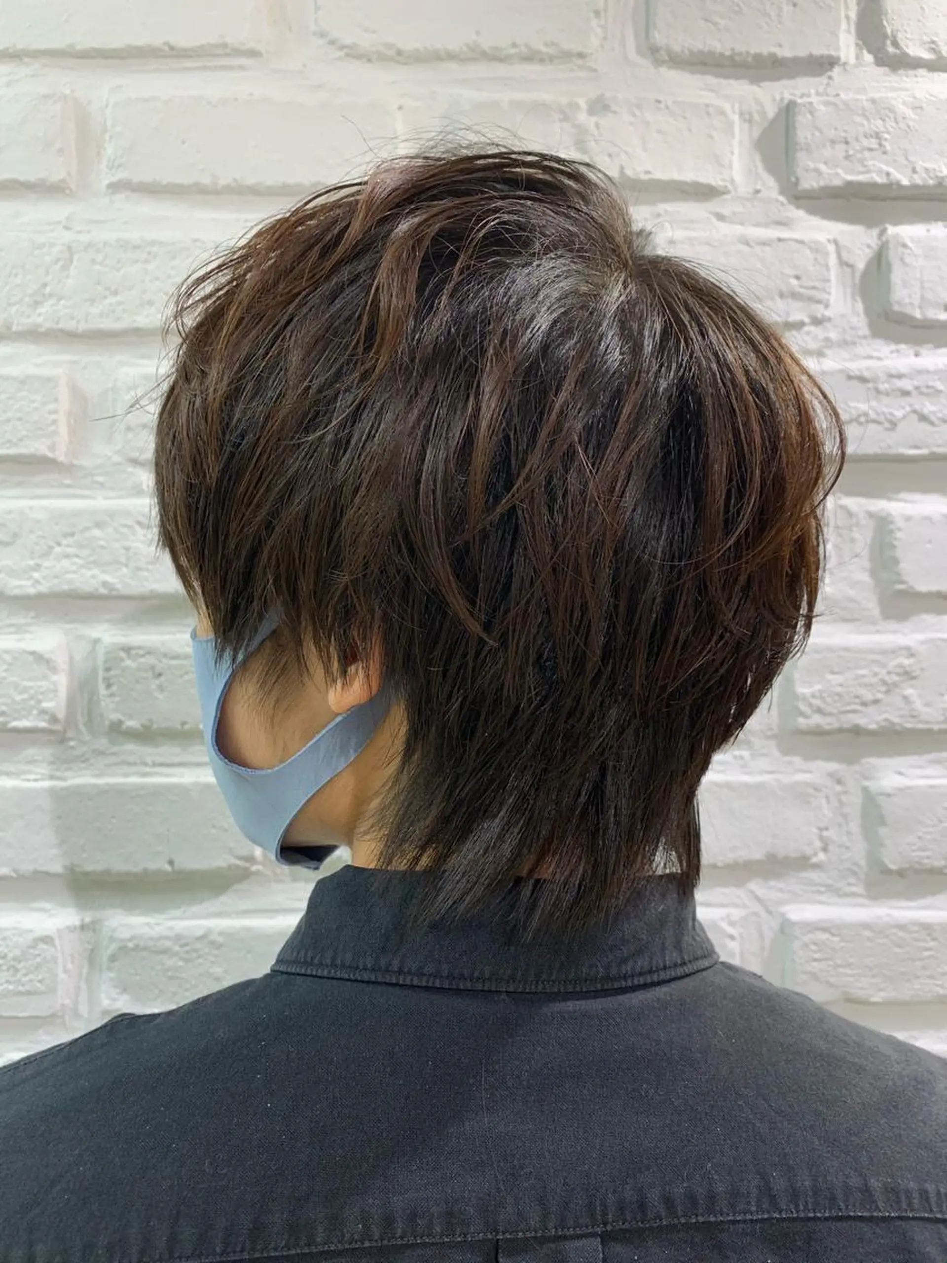 ショート メンズ メンズウルフカット レイヤーカット ウルフカット カット メンズ縮毛矯正🦊ハ イトーン　RYOKAのヘアスタイル