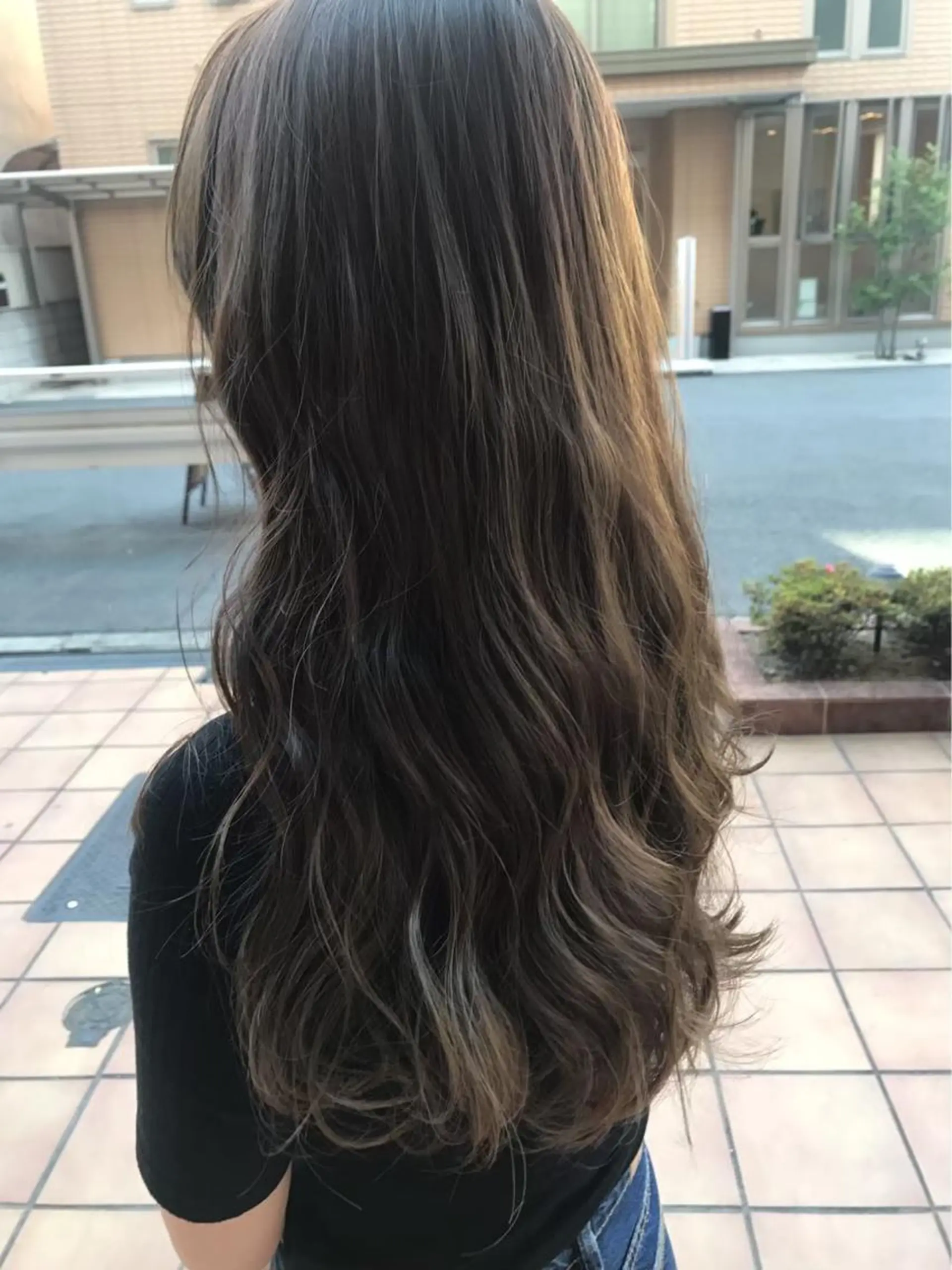 ロング カラー カット ヘアカラー トリートメント 中津/柔らかカラー/ ナガオ　イズミのヘアスタイル