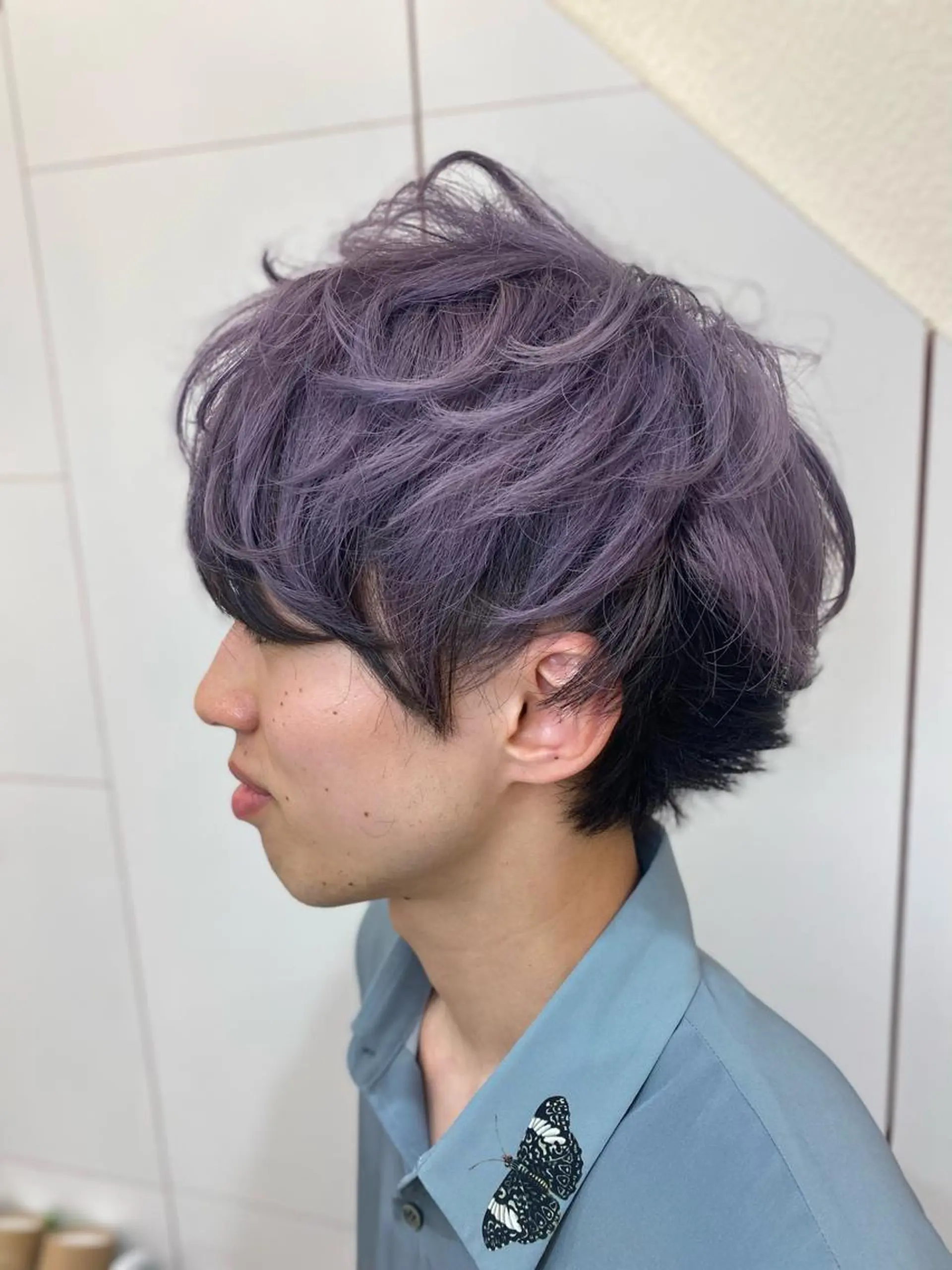 メンズ ヘアカラー ゆぴ☾‪/推しカラー /ハイトーンのヘアスタイル