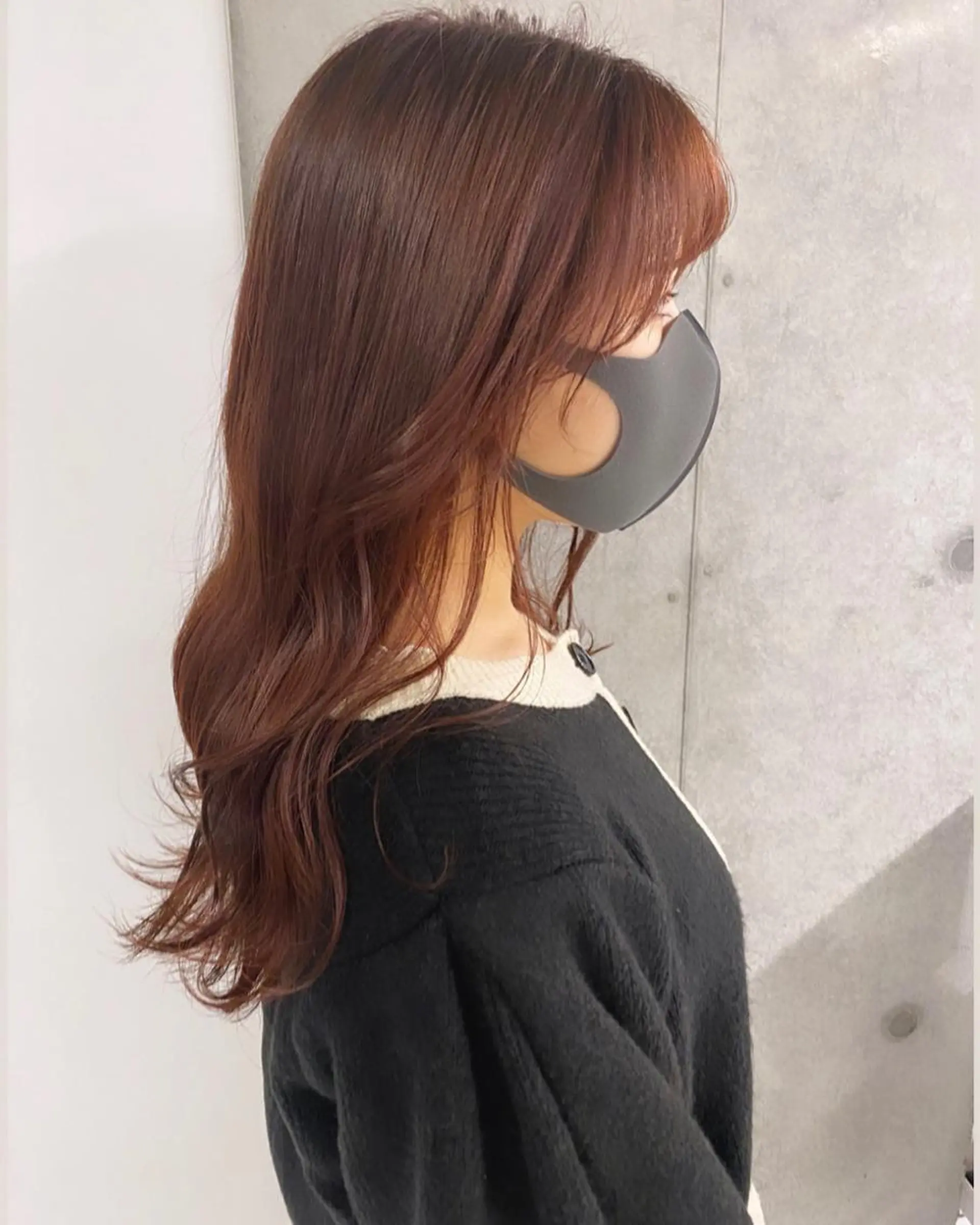 ロング カラー ブラウンカラー トリートメント カット ヘアカラー トリートメント the path ナツミのヘアスタイル