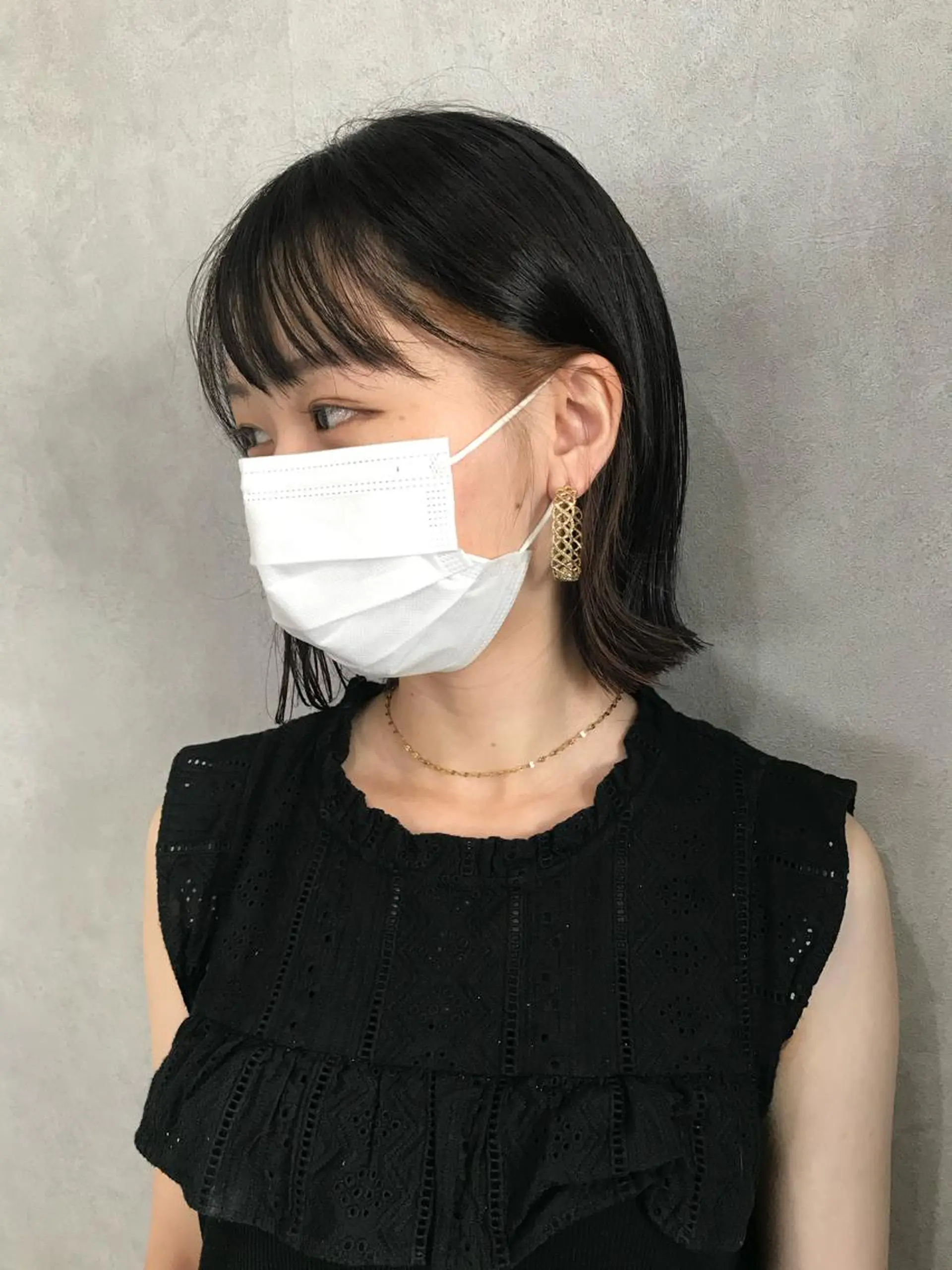 ショート 切りっぱなしボブ ボブ ハイライト レイヤーカット カット ひばりヶ丘美容室 ✂︎藤原珠輝✂︎のヘアスタイル