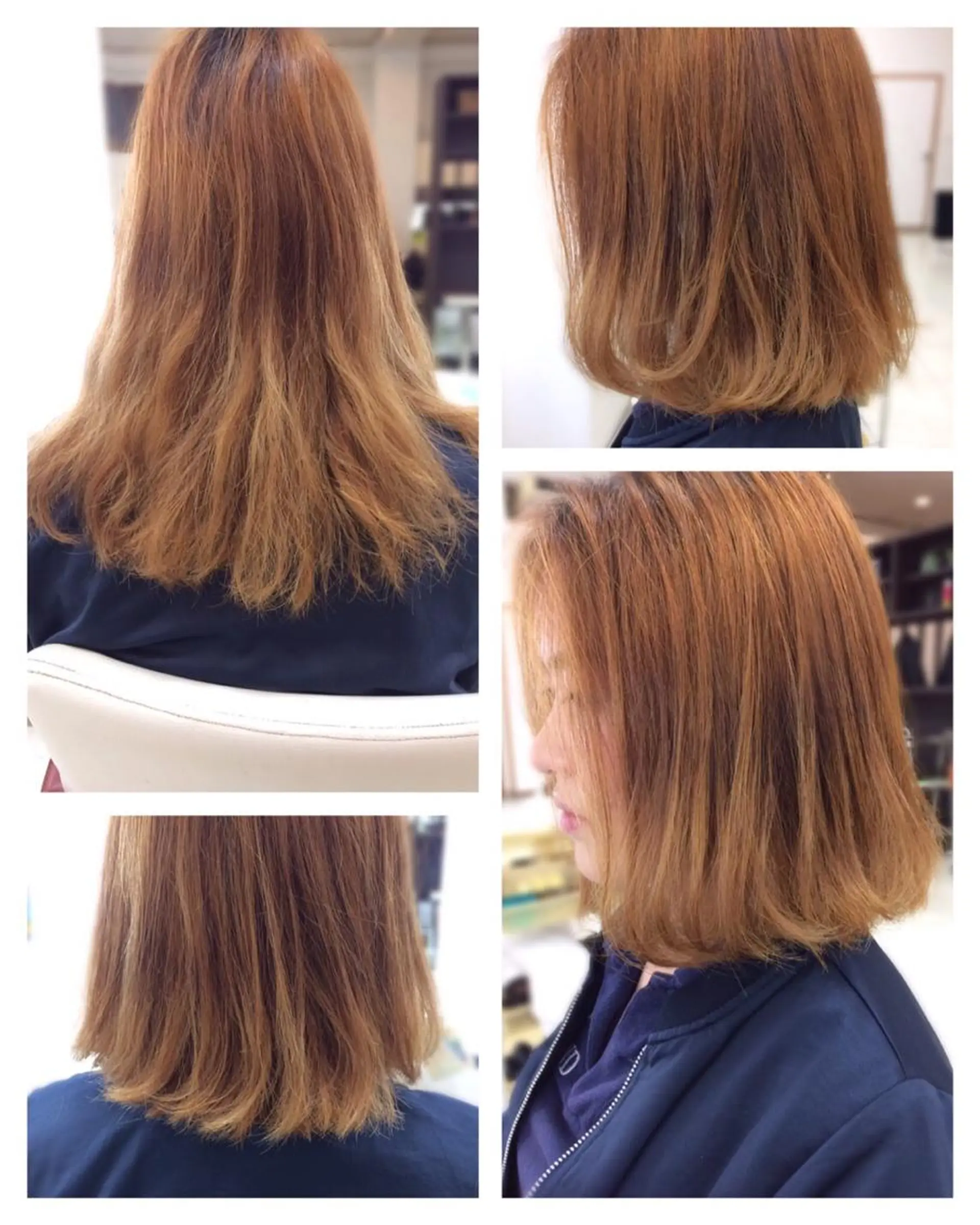 ミディアム ボブ 外ハネヘア いけだ ゆうのヘアスタイル