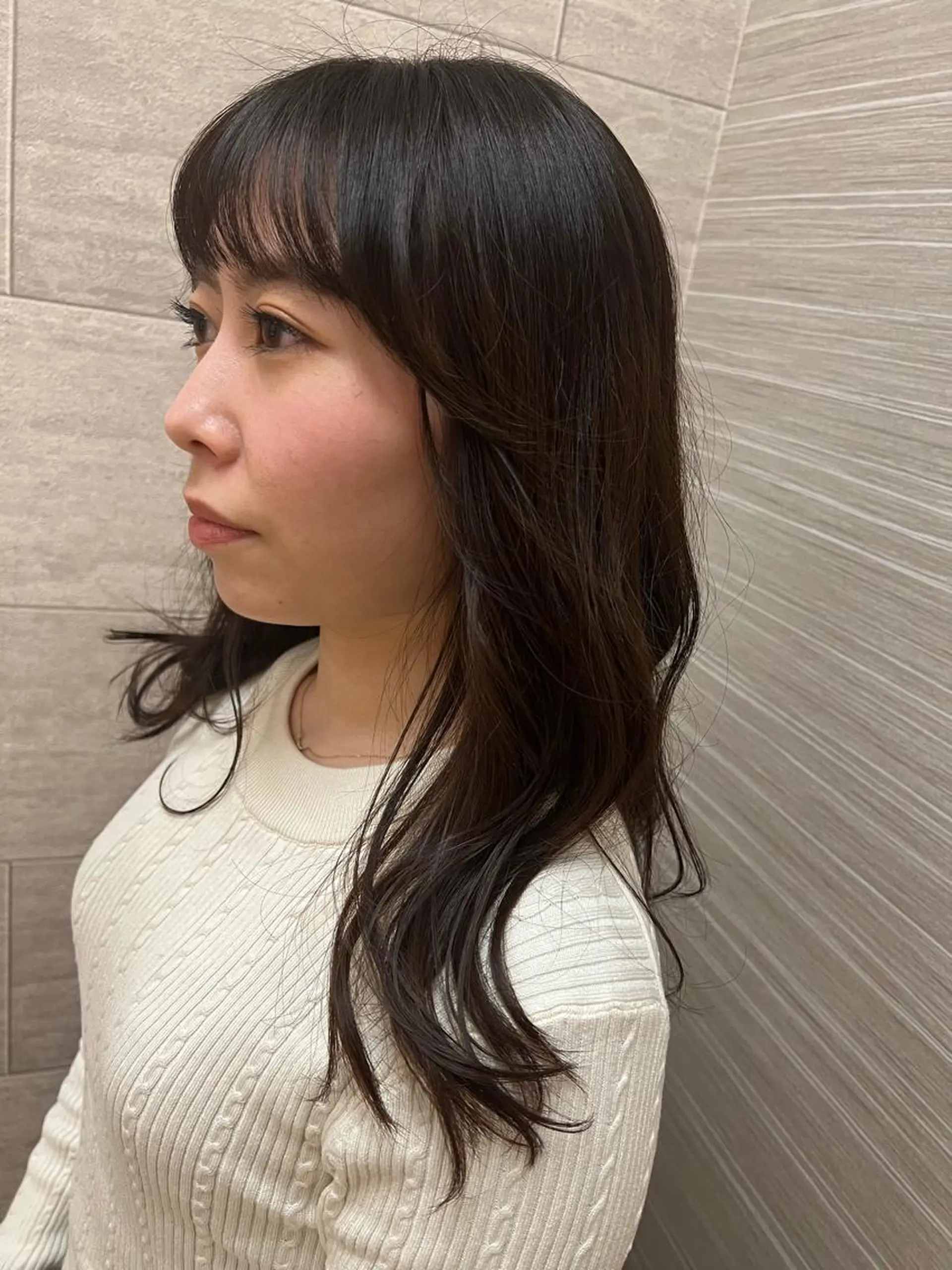 ロング 顔周りカット 小顔カット ✨髪質改善矯正× ブリーチ✨YU-KIのヘアスタイル