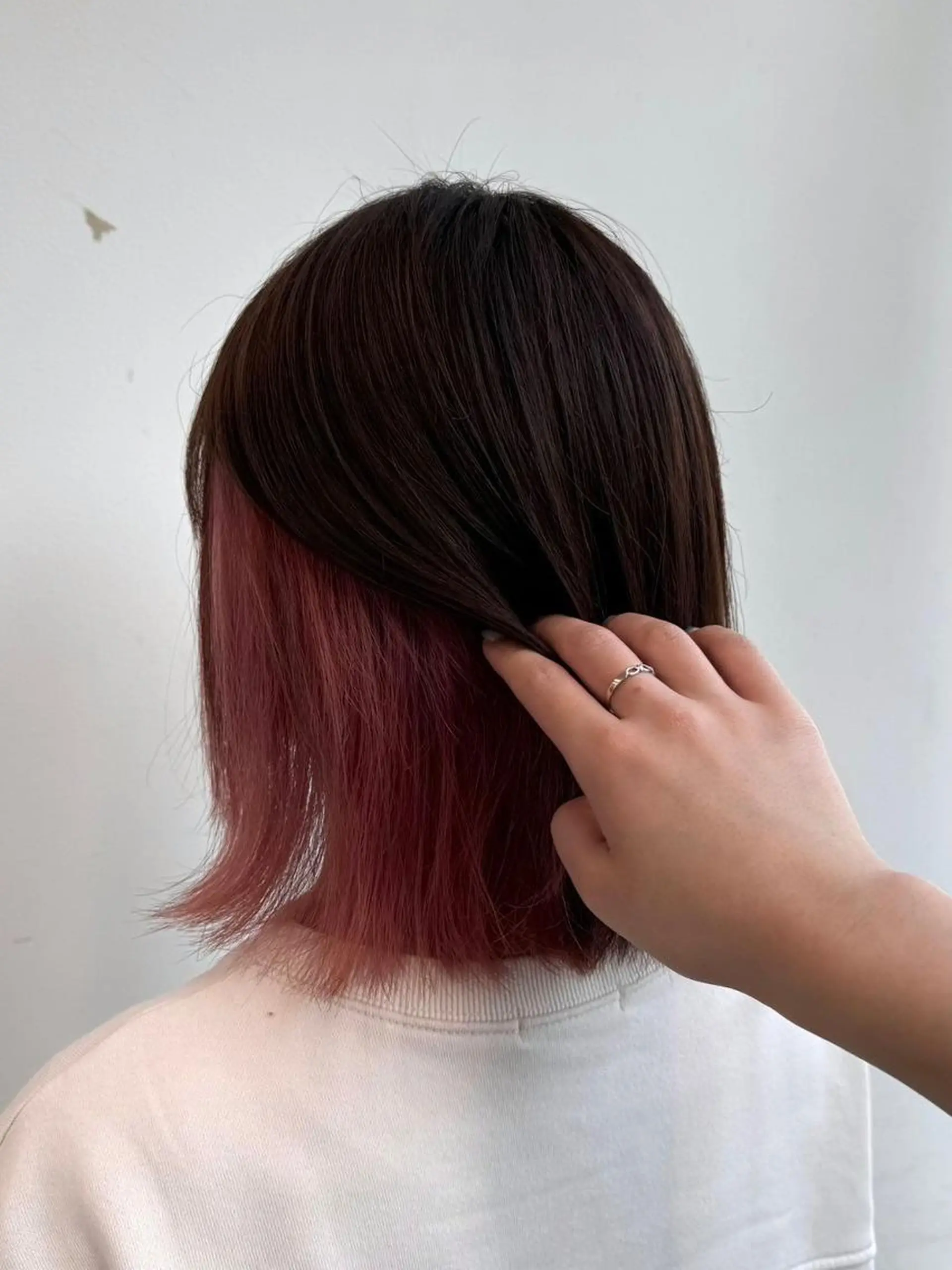ミディアム カラー アディクシーカラー アッシュ ブルーカラー ダークアッシュ グレージュ 【公式】amble luxe 中野のヘアスタイル