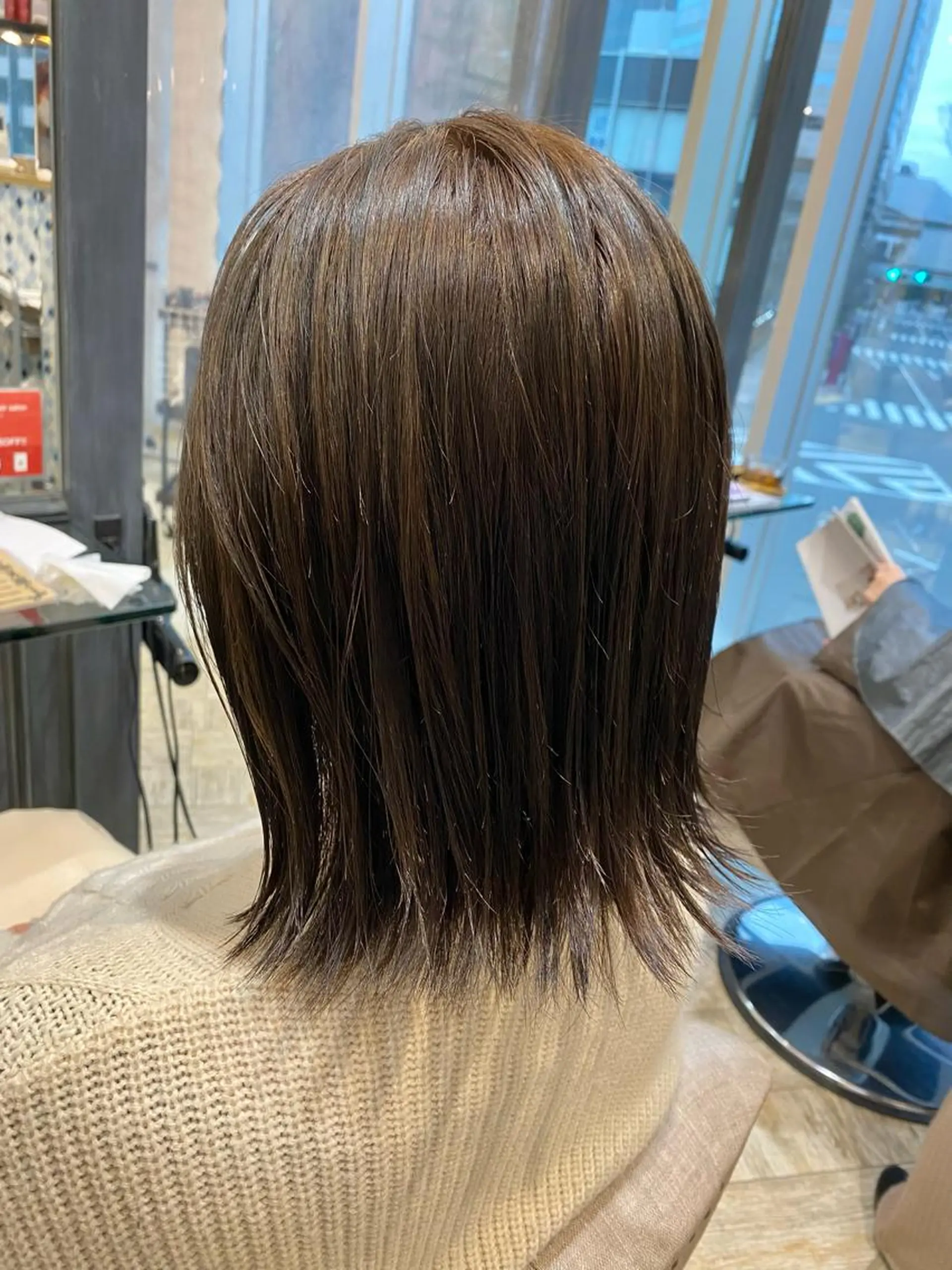 ミディアム 外ハネヘア 【店長】 ワンシーのヘアスタイル
