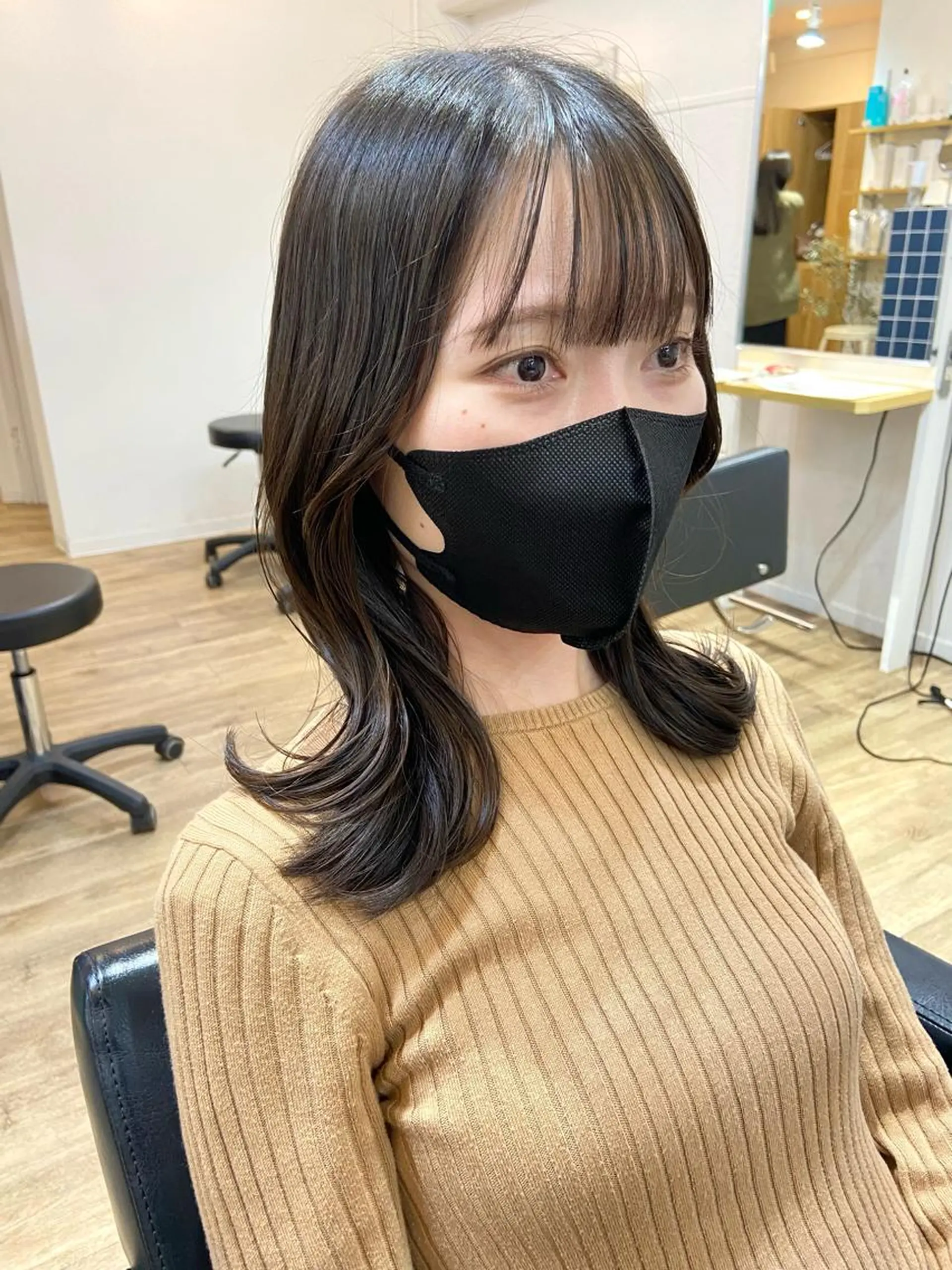 ミディアム ボブ ハイライト 髪質改善 mai 🥀 パーマモデル募集🌀のヘアスタイル