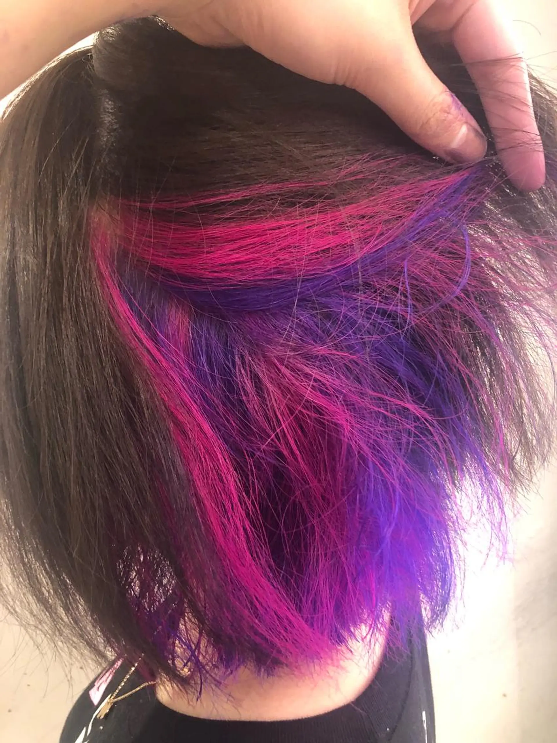 ミディアム カラー ピンクカラー インナーカラー🫶 オタク美容師 山本のヘアスタイル