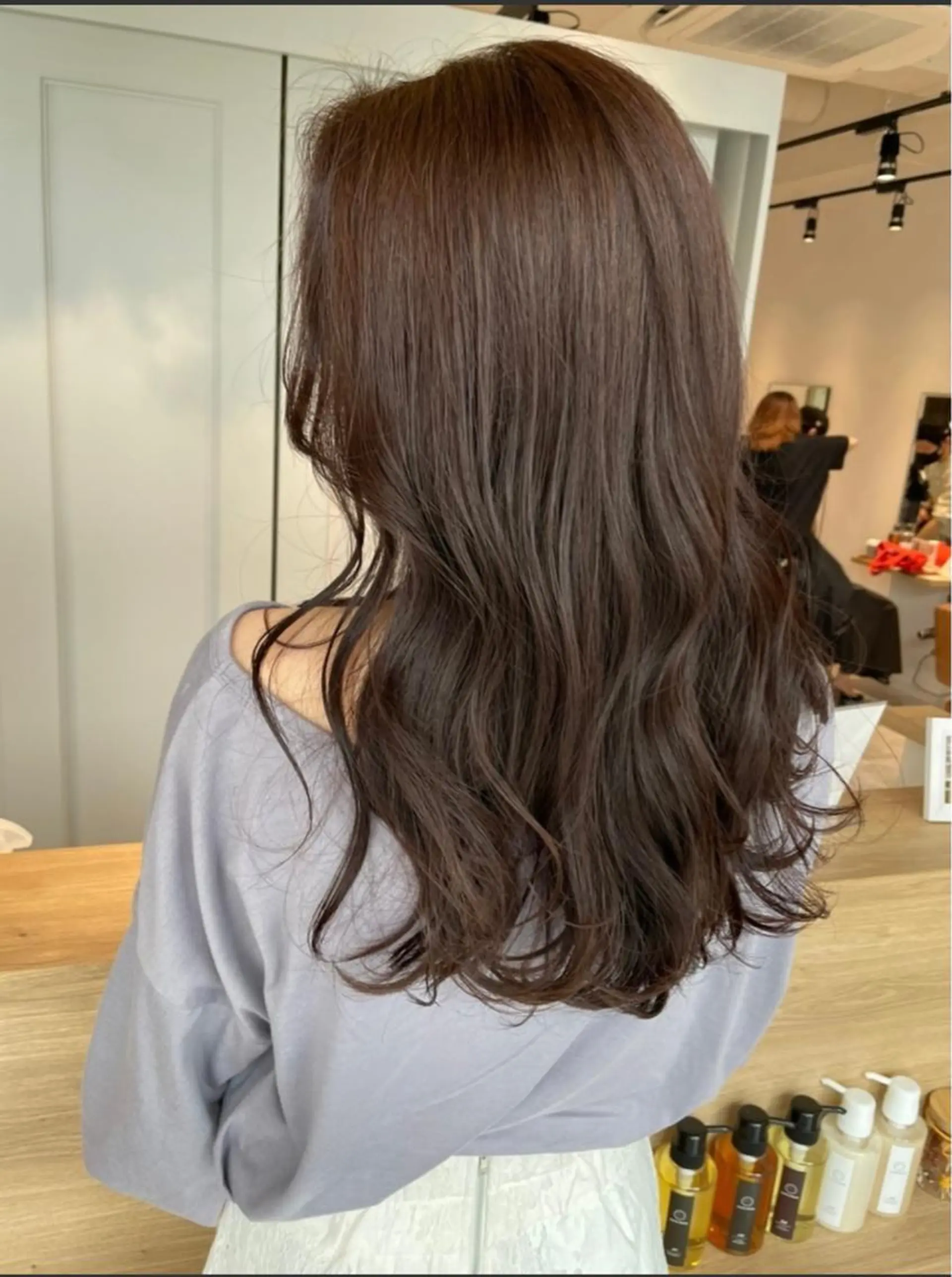 ミディアム カラー 縮毛矯正×韓国ヘア ×髪質改善×レイヤーのヘアスタイル