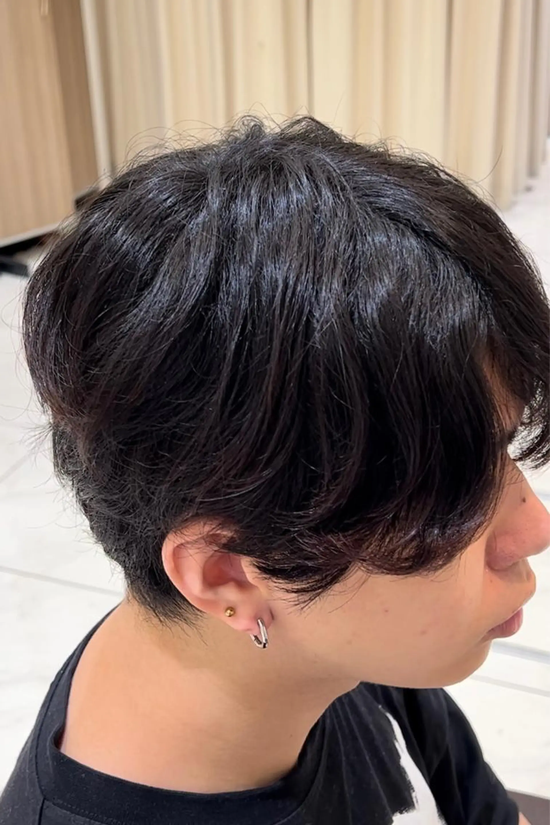 ショート パーマ メンズ ハイトーン/レイヤー 藤田健太郎のヘアスタイル