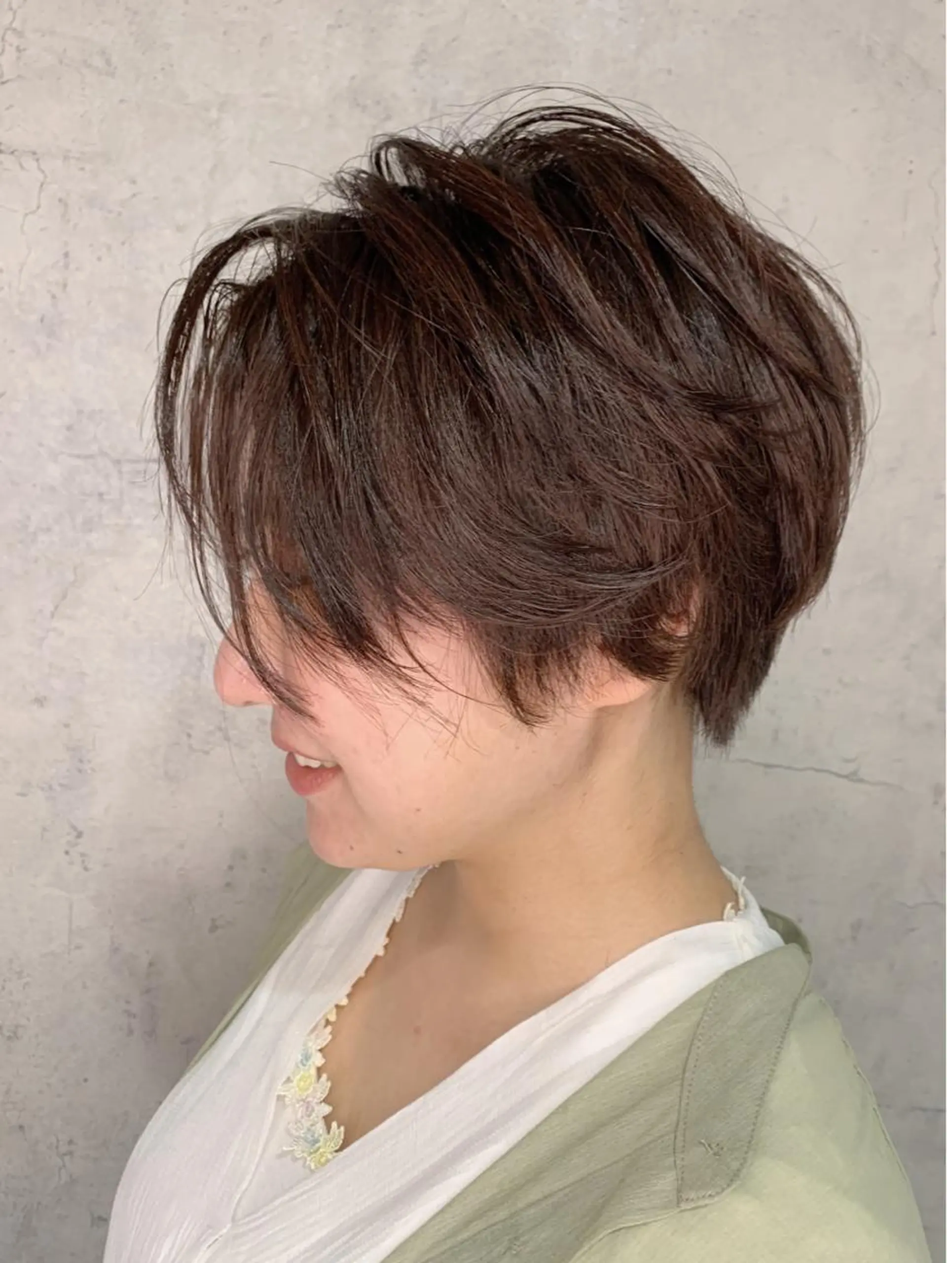 ショート カラー ハンサムショート ショートヘア バレイヤージュ KAZUMAのヘアスタイル