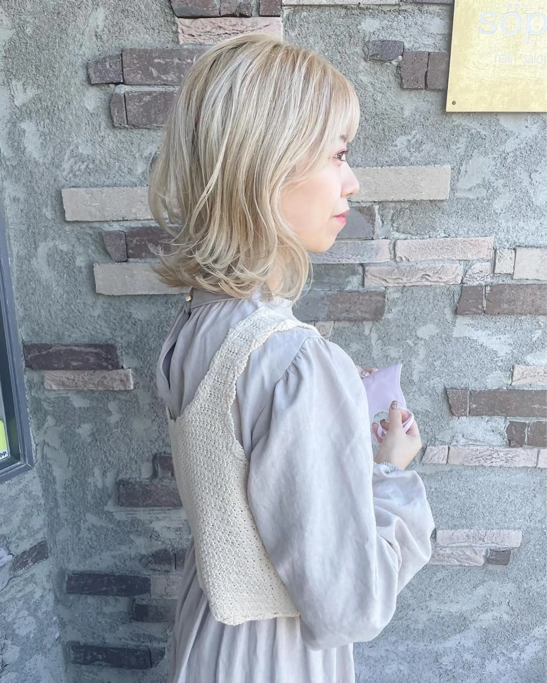 セミロング カット ヘアカラー トリートメント gram岡崎南 KYOKOのヘアスタイル