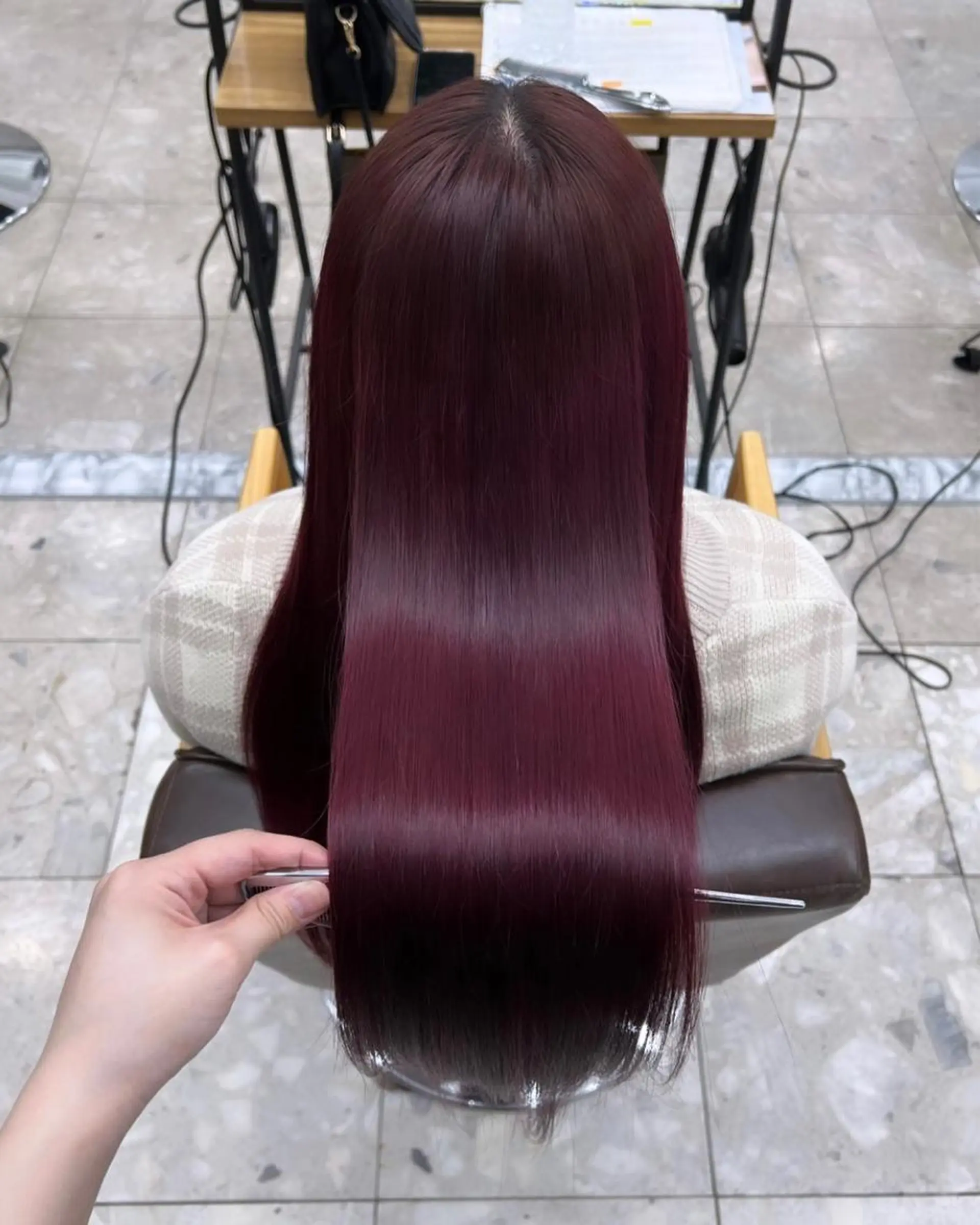 ロング ヘアカラー トリートメント レディース人気 🦊菅谷のヘアスタイル