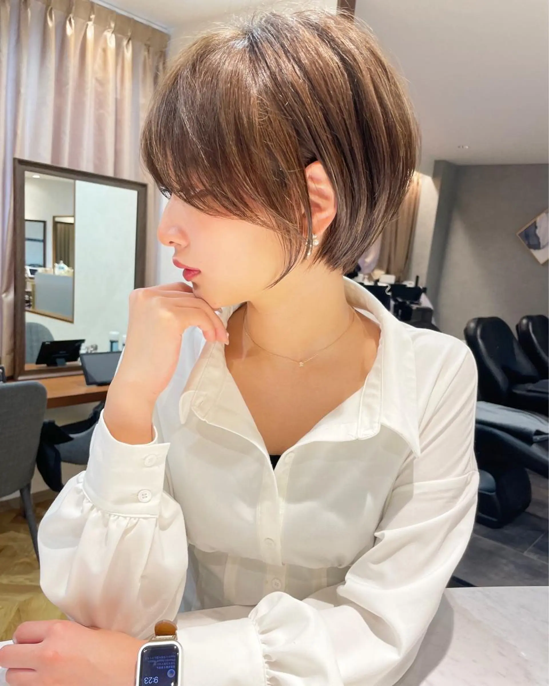 ショート 💛うる艶ハイトーン LEON💛のヘアスタイル