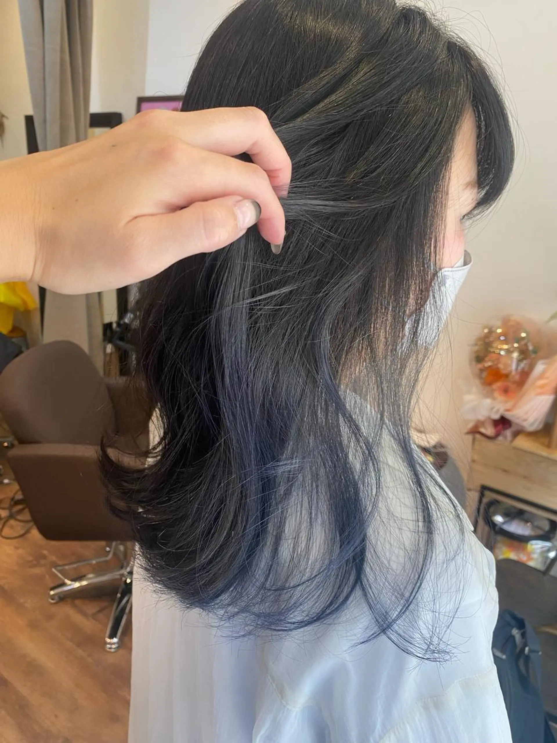 セミロング カラー アッシュ インナーカラー ラベンダーカラー ラベンダーアッシュ カット ヘアカラー トリートメント pep所属・pep natsumiのヘアスタイル