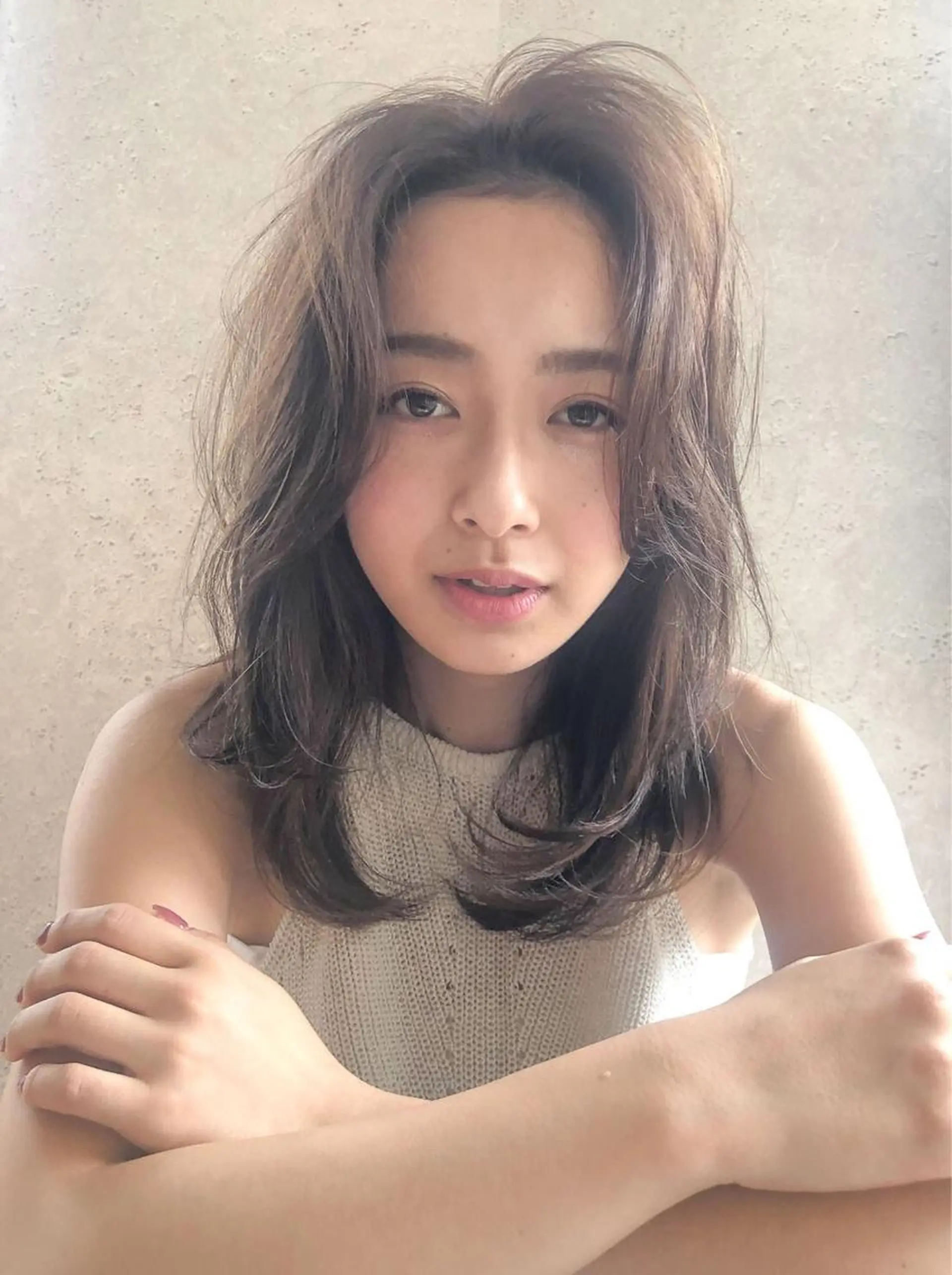 ミディアム カラー 髪質改善/艶髪特化 /柔らかさ/清水翔矢のヘアスタイル