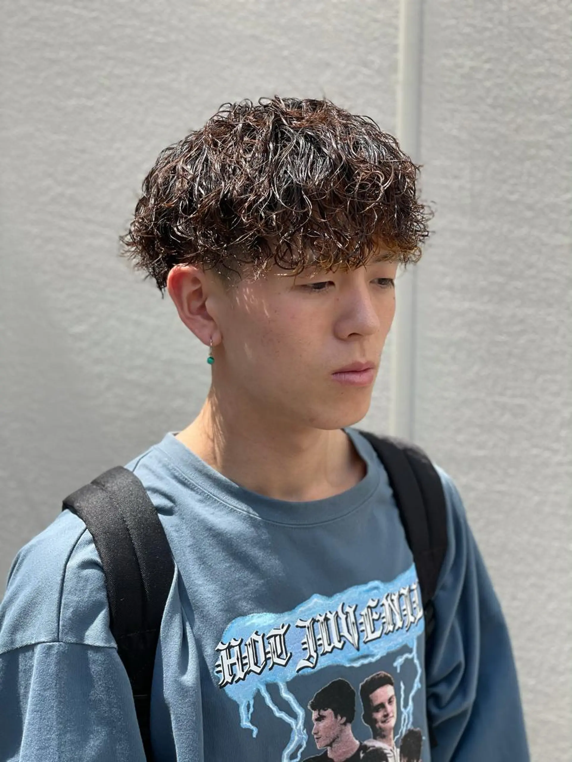 メンズ カット パーマ トリートメント 島本 燎のヘアスタイル
