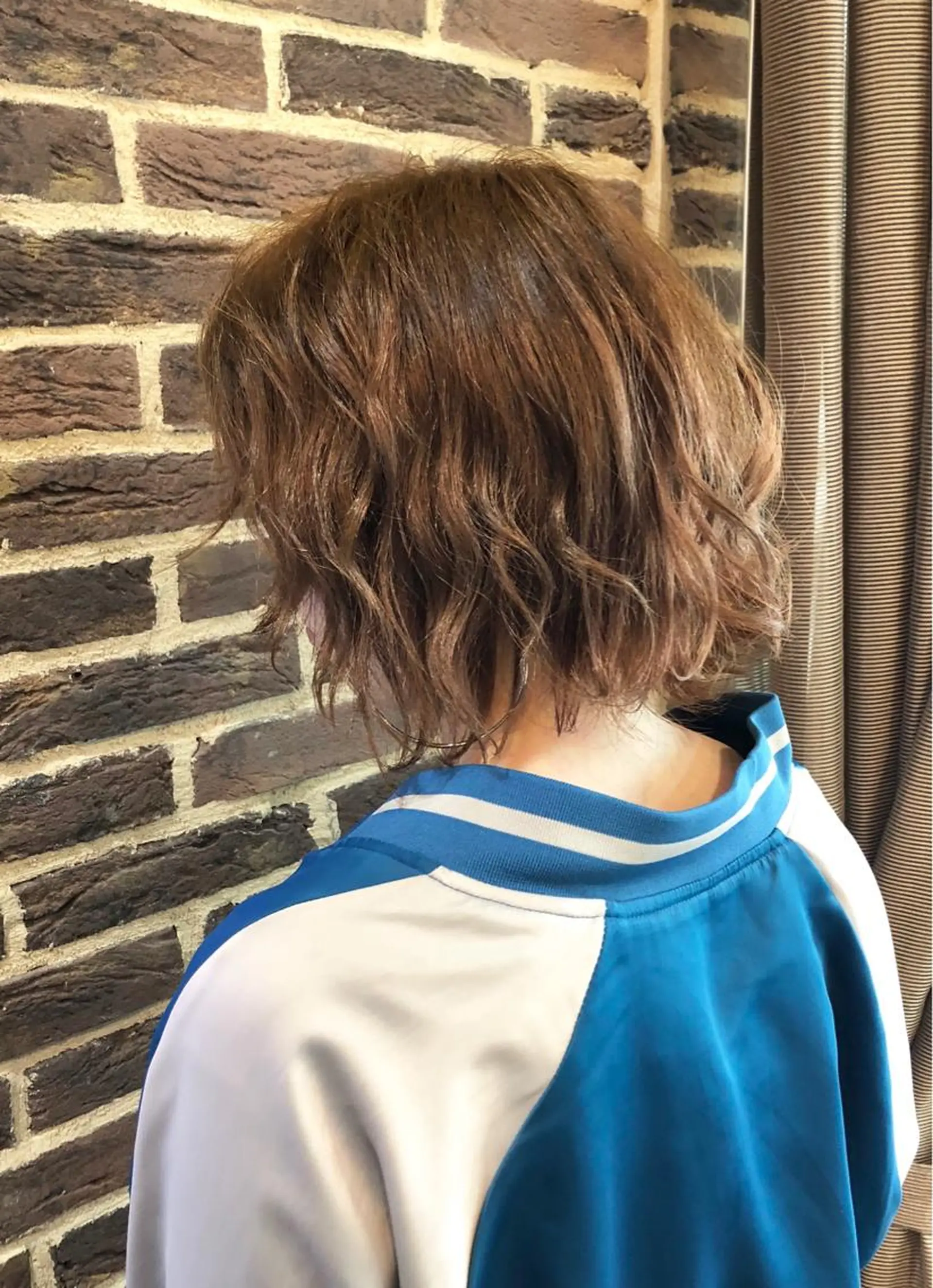 ショート カラー パーマ ベージュカラー ハイライトカラー ボブ 外国人風カラー ハイライト 高橋 隆一のヘアスタイル