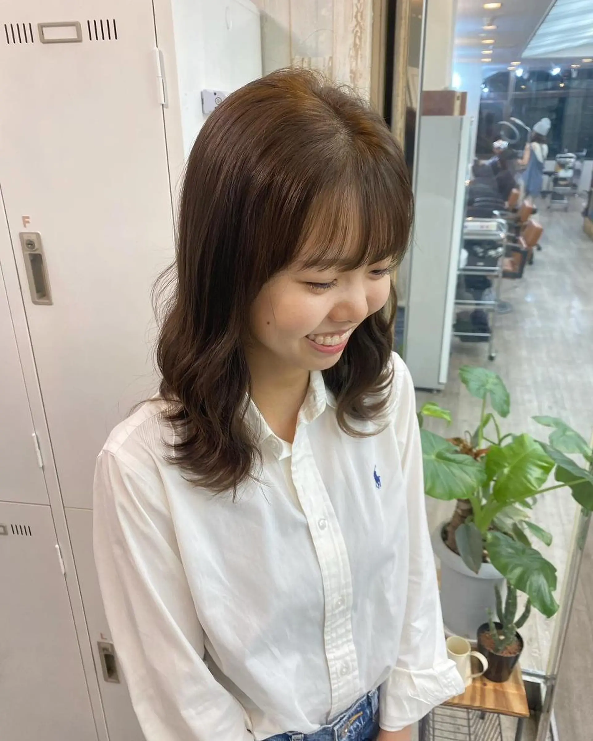 セミロング カラー アディクシーカラー ブリーチ 透明感カラー グレージュ イルミナカラー カット ヘアカラー トリートメント N° anfeel 渋谷🪞🫧のヘアスタイル