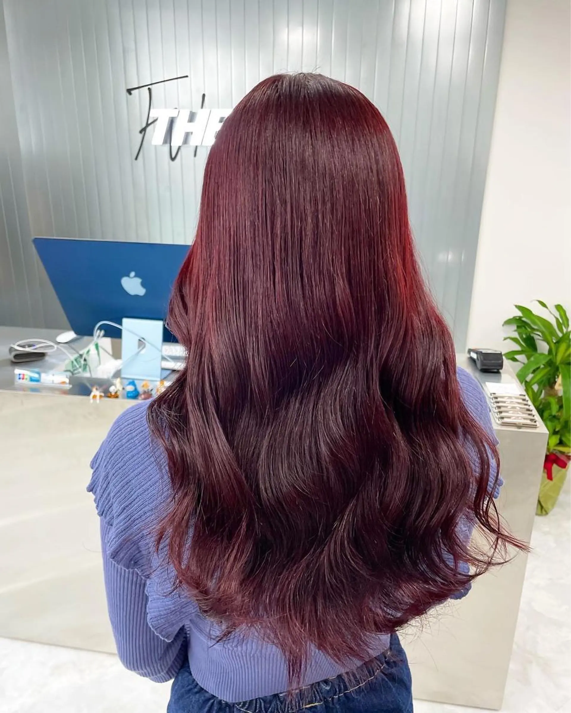 ロング カラー ヘアカラー トリートメント 🍒ワイン系 ウルフカット🍒拓未のヘアスタイル