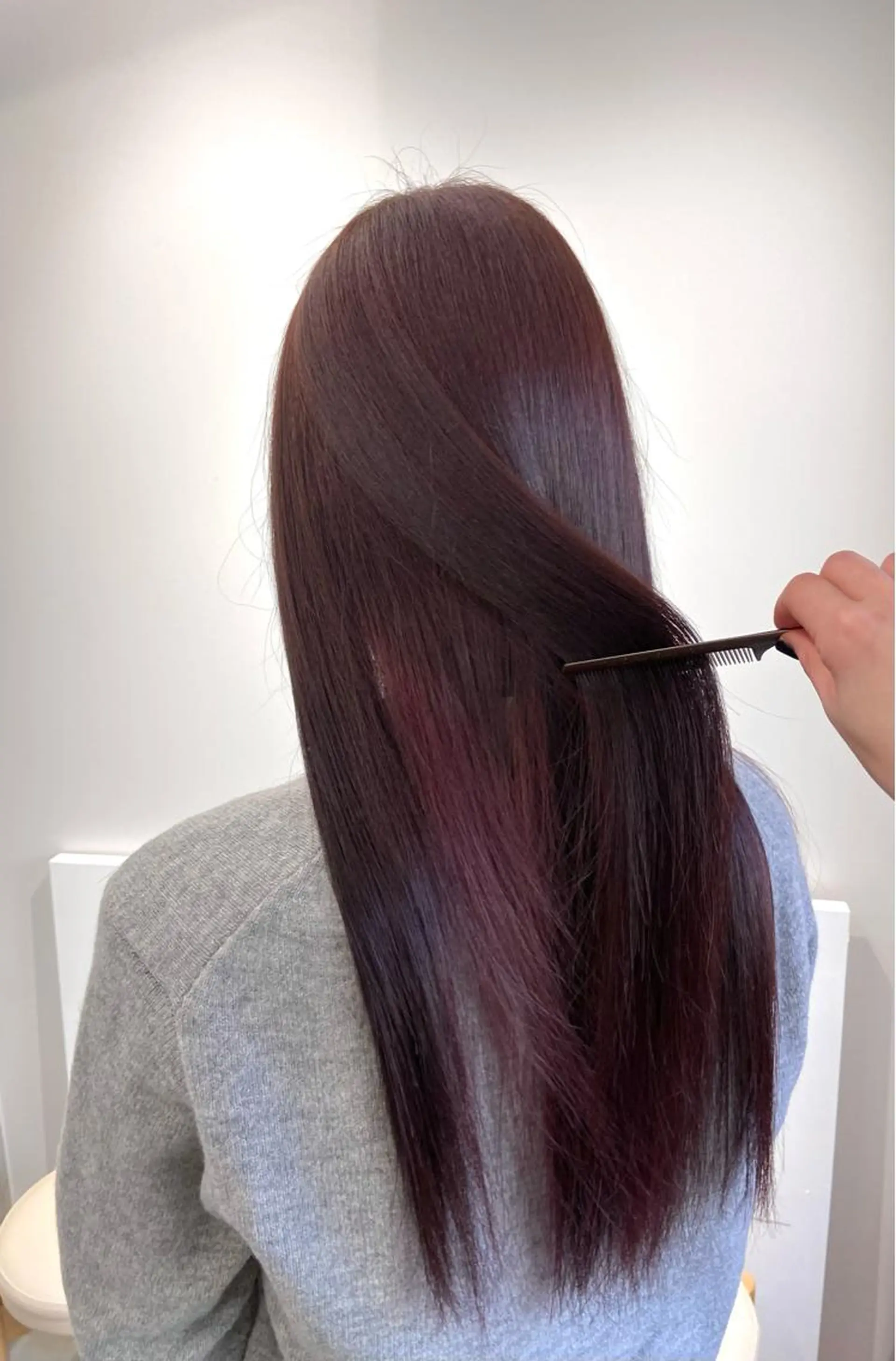 ロング カラー ブリーチ ブラウンカラー ダブルカラー ブリーチなしカラー 髪質改善特化newi ‎🤍amaneのヘアスタイル