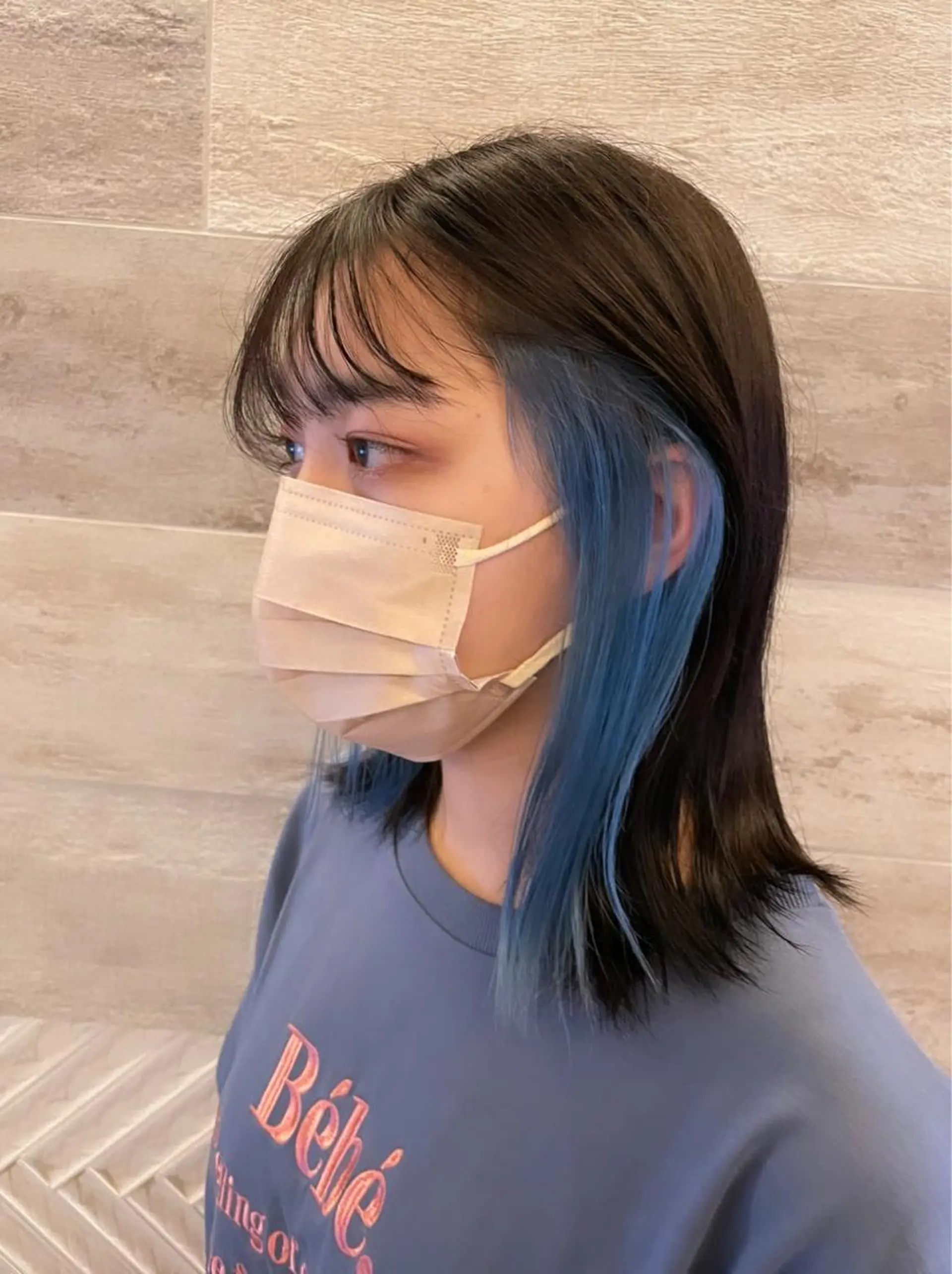 ミディアム Null 表参道所属・岩下昂世/ ハイトーン/デザインのヘアスタイル