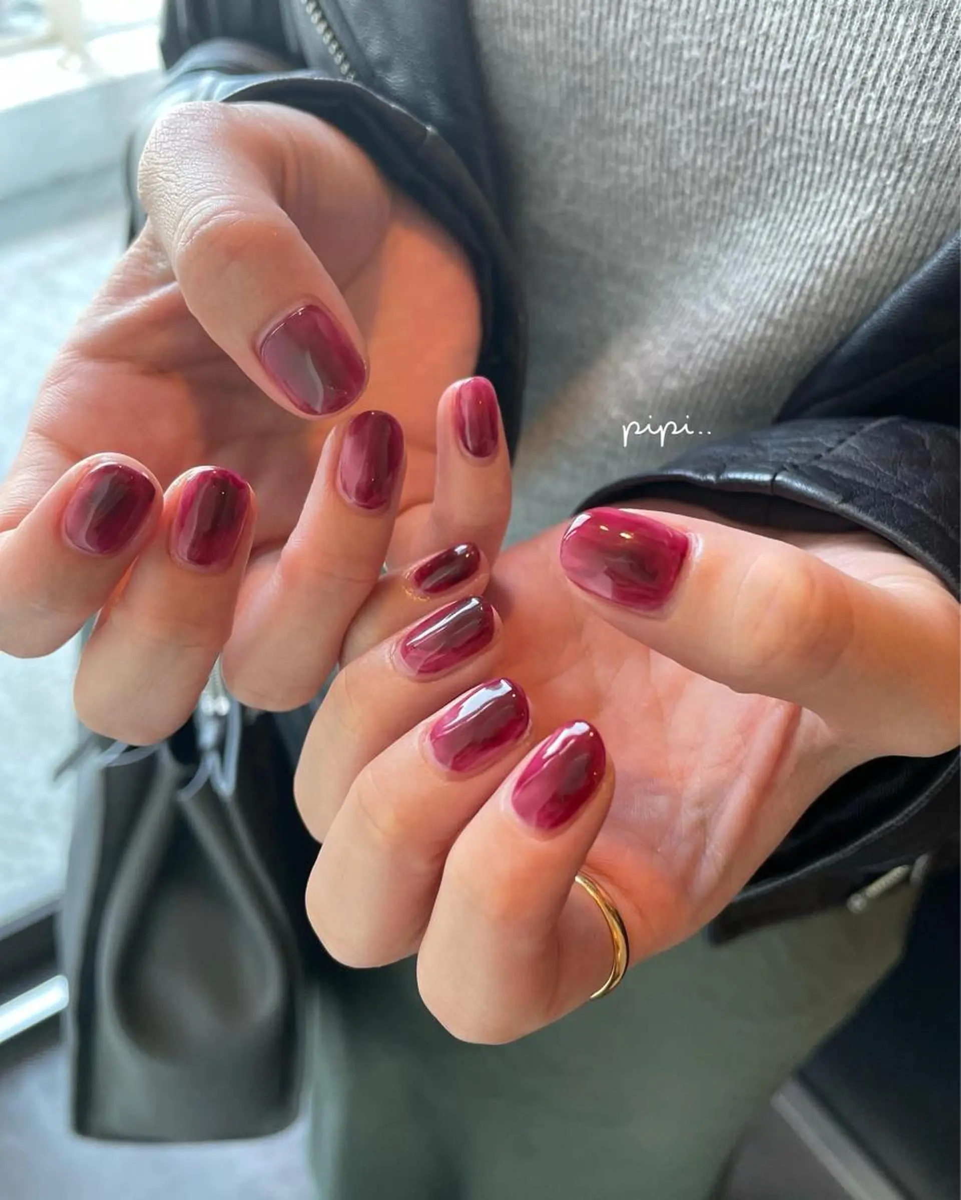 ショート ネイル クリアネイル ジェルネイル ワンカラーネイル pipi..所属・pipi ..のネイルデザイン