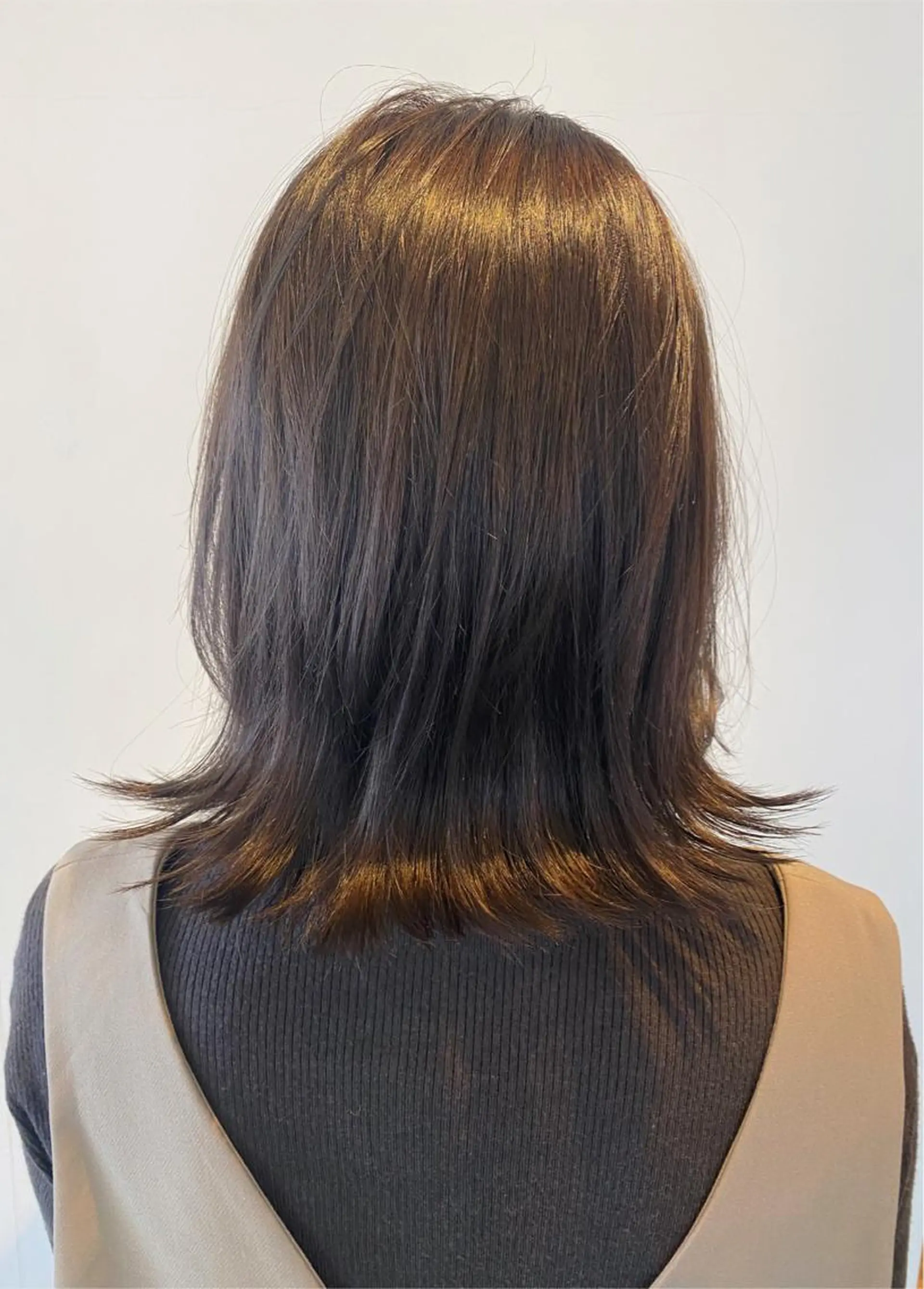 ミディアム カラー カット ヘアカラー トリートメント 船津武俊 フナツタケトシのヘアスタイル